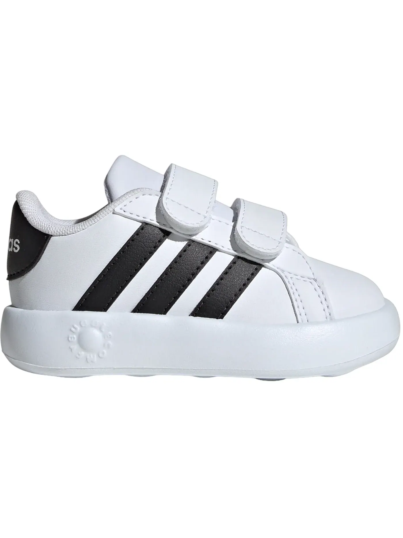 Детские кроссовки с удобной подошвой Adidas Grand Court 2.0 — изображение 1 из 1, белый черный белый