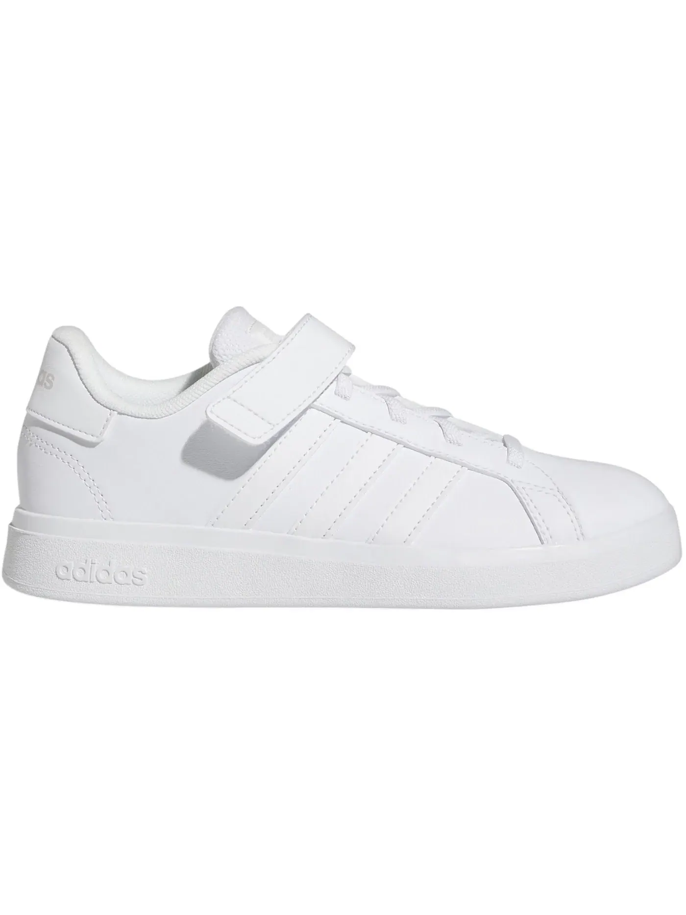 Детские кроссовки с длинным шнурком Adidas Grand Court 2.0 — изображение 1 из 1, белый белый серый