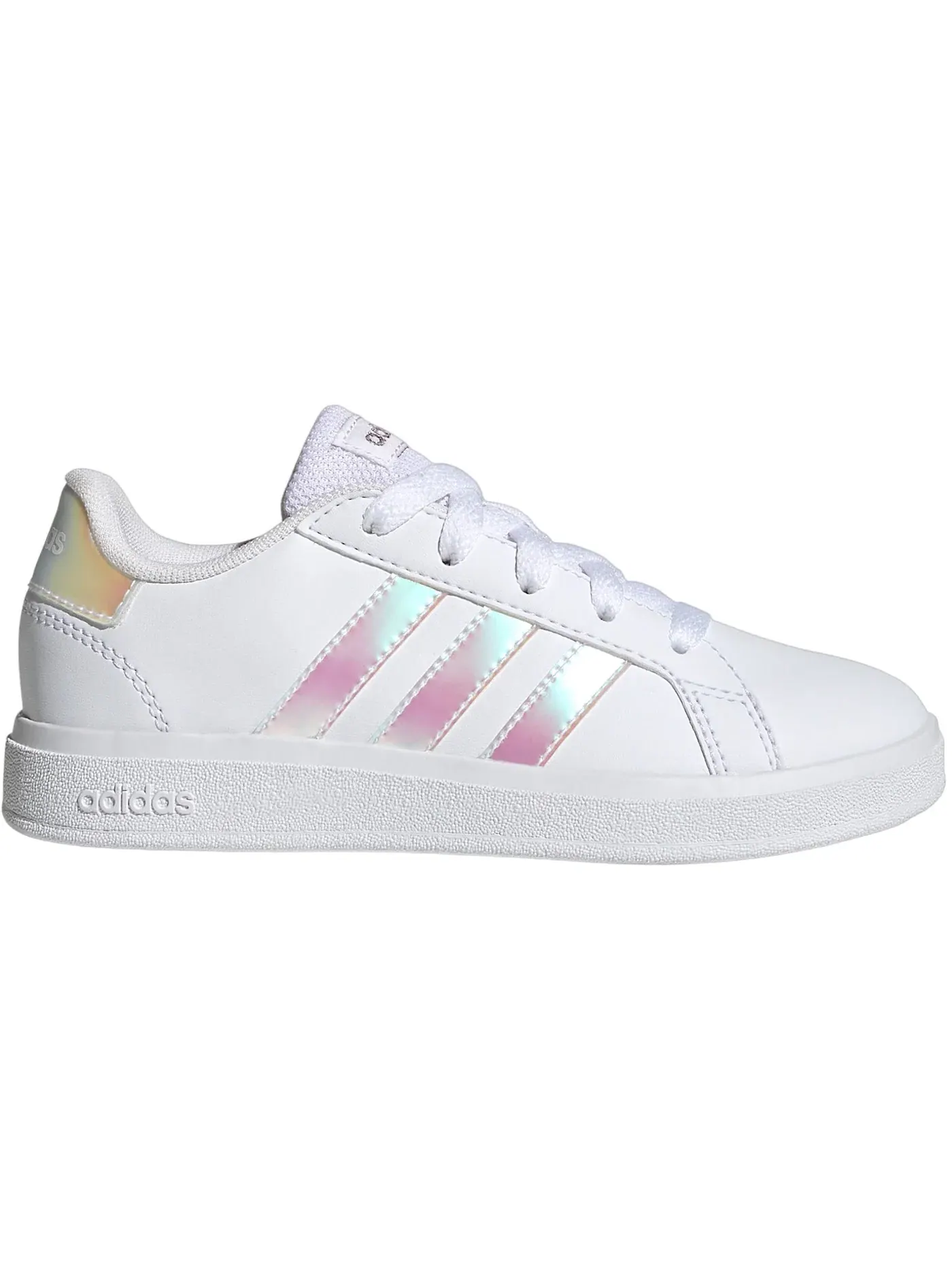 Детские кроссовки для девочек с принтом Adidas Grand Court 2.0 — изображение 1 из 1, белый белый