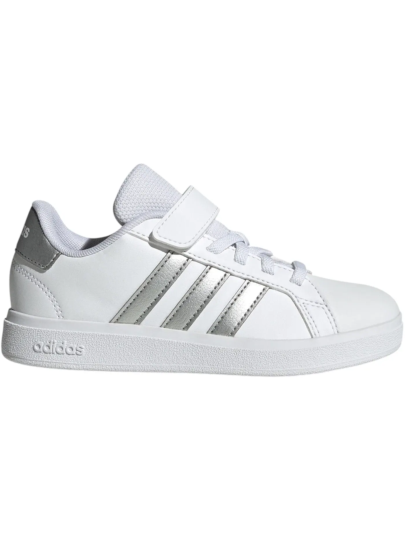 Детские кроссовки с закрытой пяткой Grand Court 2.0 Adidas — изображение 1 из 1, белый серебристый белый
