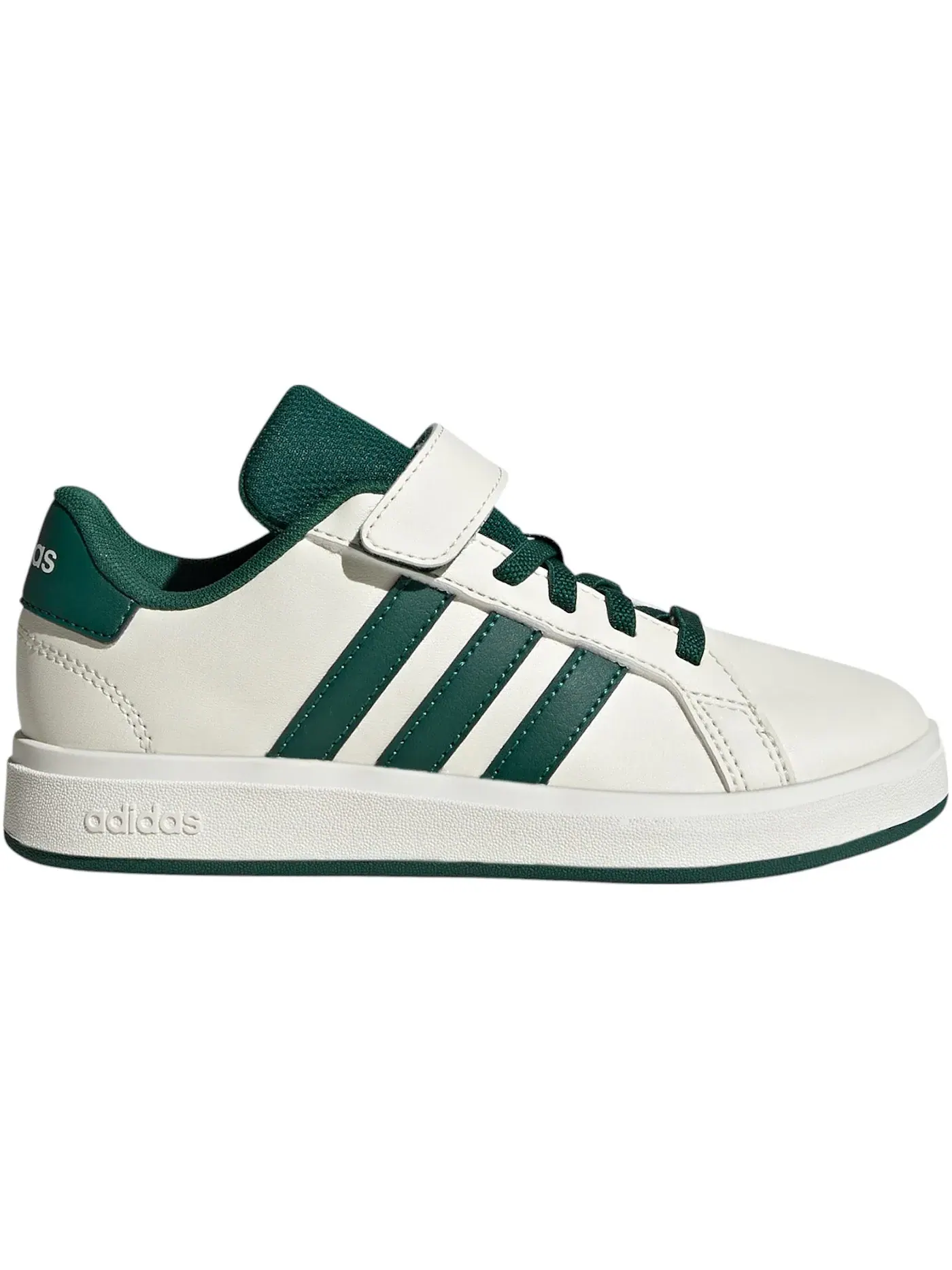 Детские кроссовки Lifestyle с классическим дизайном Adidas Grand Court 2.0 Adidas — изображение 1 из 1, белый/зеленый/черный