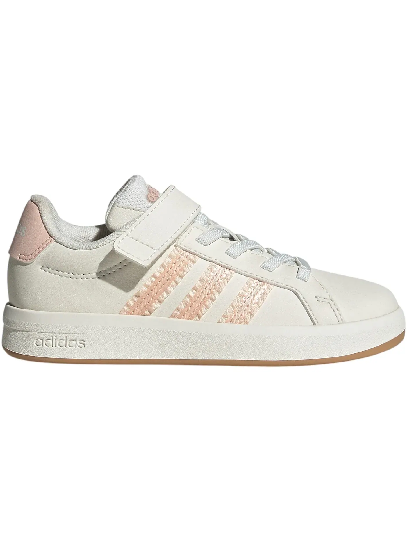 Детские кроссовки с классическим дизайном Adidas Grand Court 3.0 — изображение 1 из 1, белый розовый