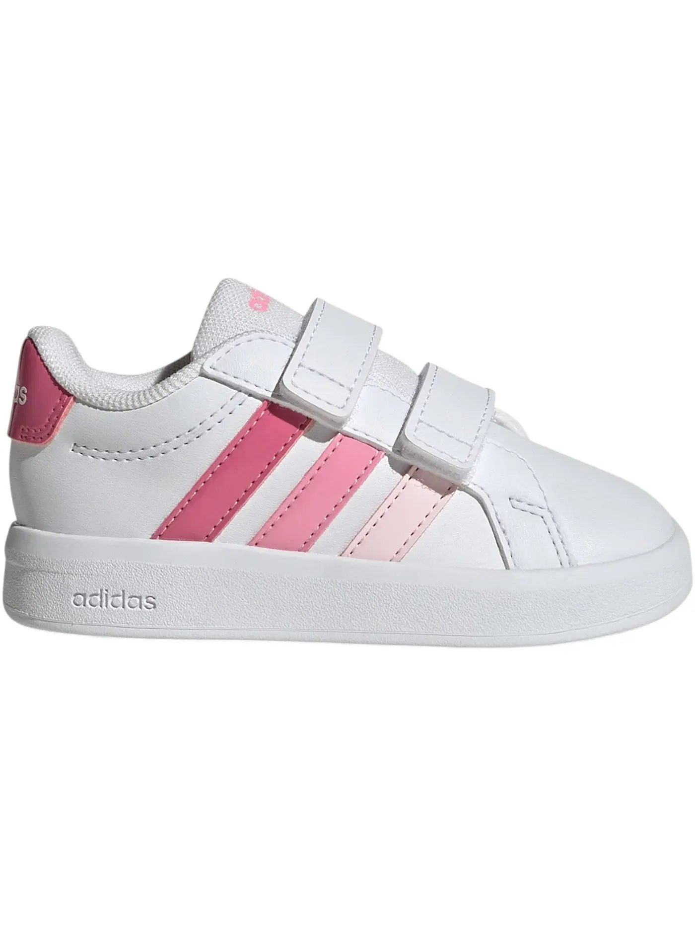 Детские кроссовки с длинным шнурком Adidas Grand Court 3.0 — изображение 1 из 1, белый/розовый/розовый
