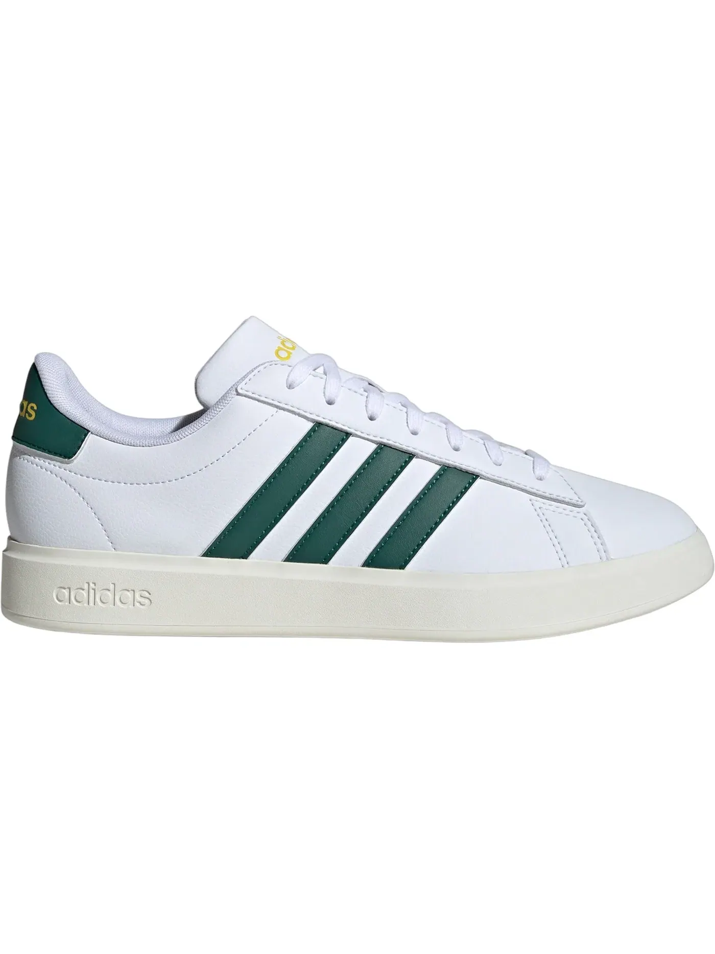 Мужские кроссовки Lifestyle Adidas Grand Court — изображение 1 из 1, белый/зеленый/желтый
