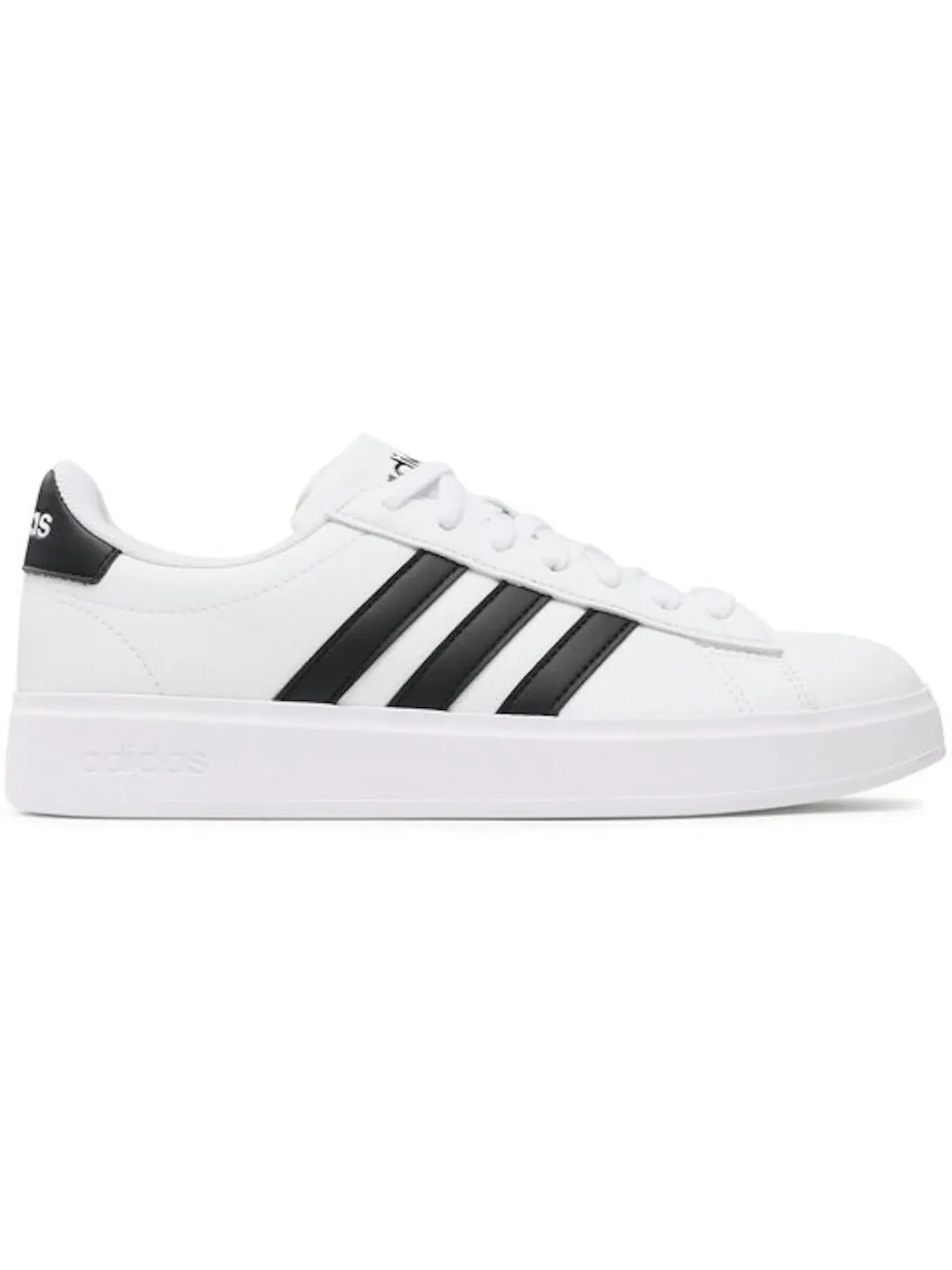 Женские кроссовки с классическим дизайном Adidas Grand Court — изображение 1 из 1, белый черный