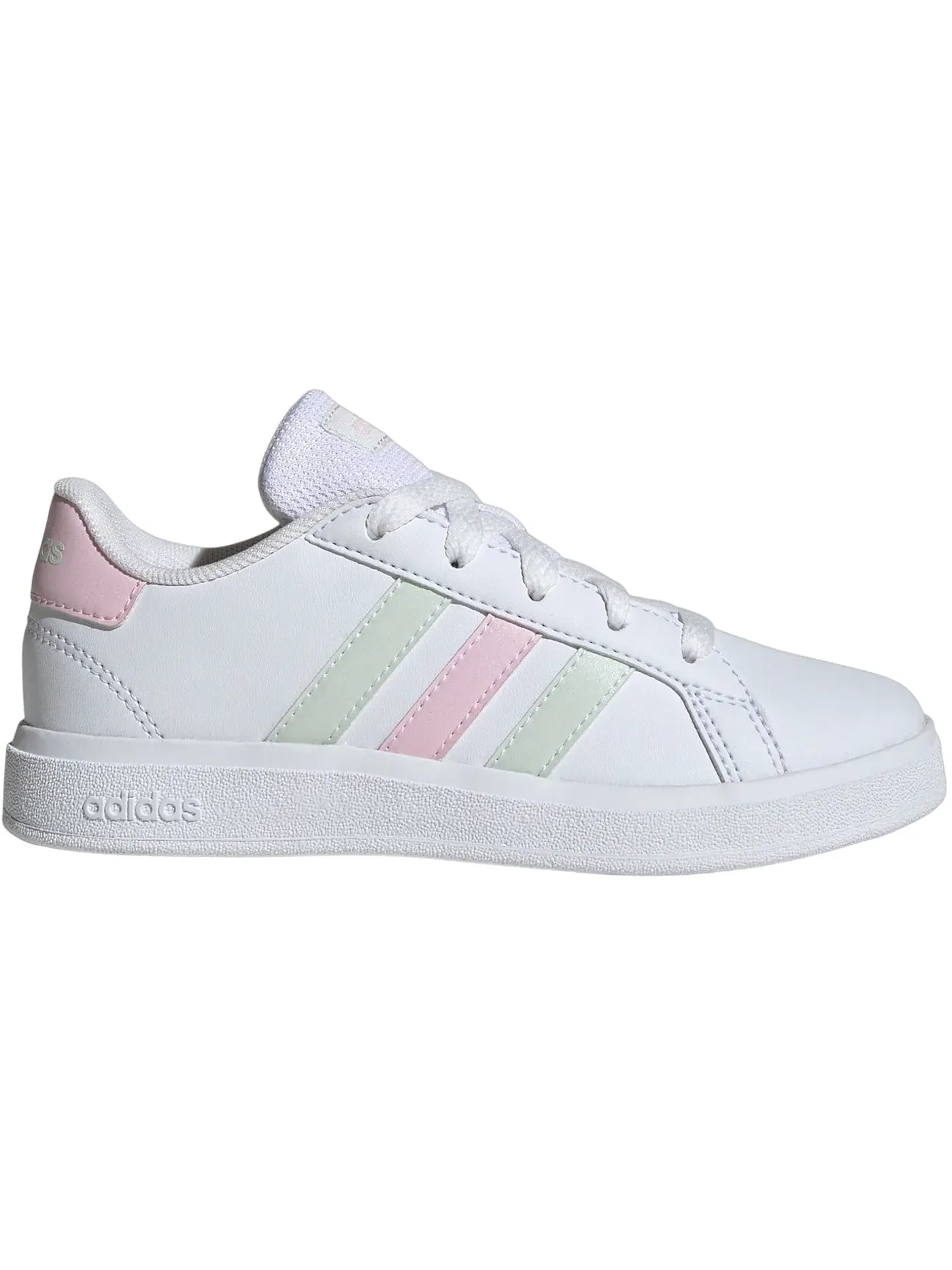 Детские кроссовки Lifestyle Adidas Grand Court — изображение 1 из 1, белый прозрачный розовый