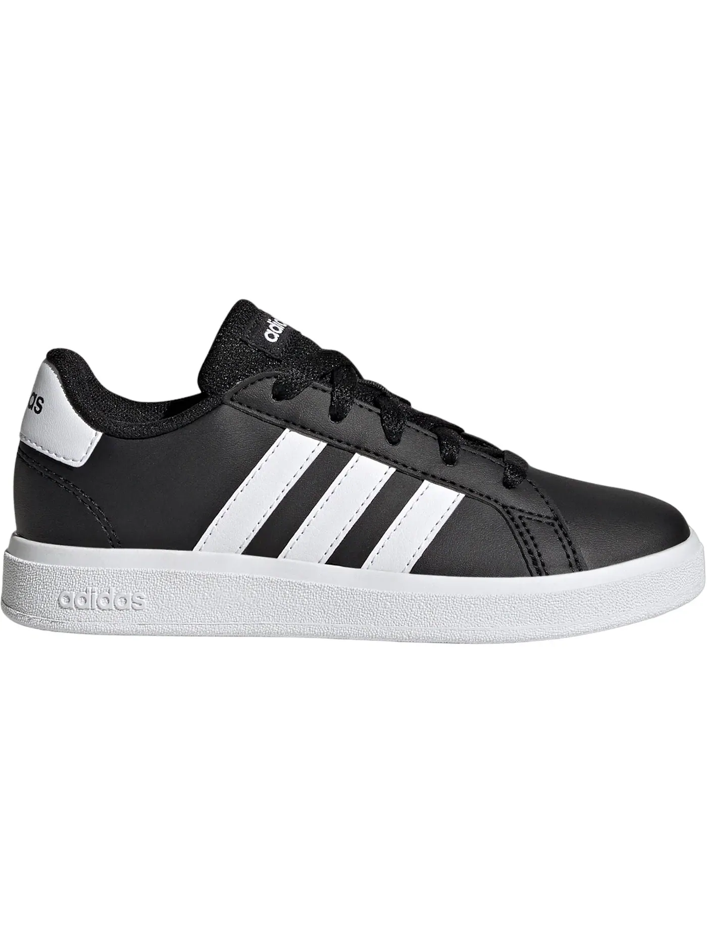 Детские кроссовки с закрытой пяткой Adidas Grand Court — изображение 1 из 1, черный/белый/черный