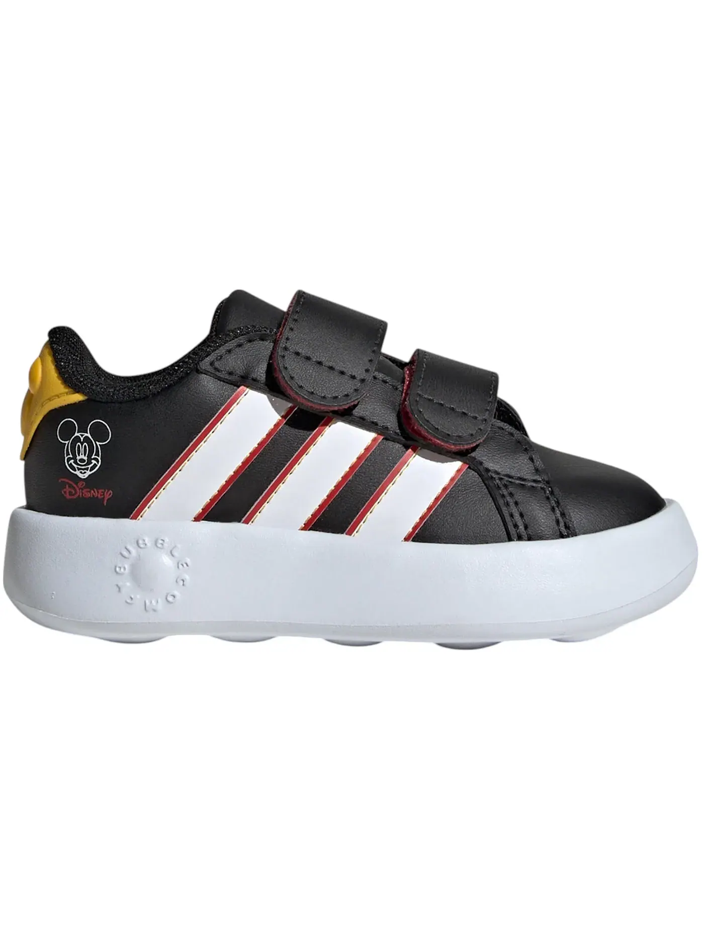 Детские кроссовки Lifestyle с принтом Disney Mickey Mouse Adidas Grand Court — изображение 1 из 1, черный/белый/красный