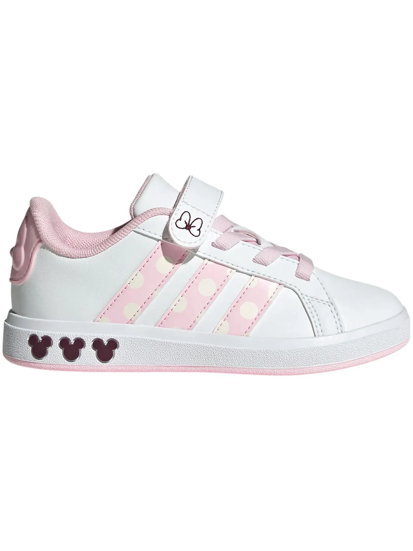 Детские кроссовки Lifestyle с принтом Minnie Mouse Adidas Grand Court — изображение 1 из 1