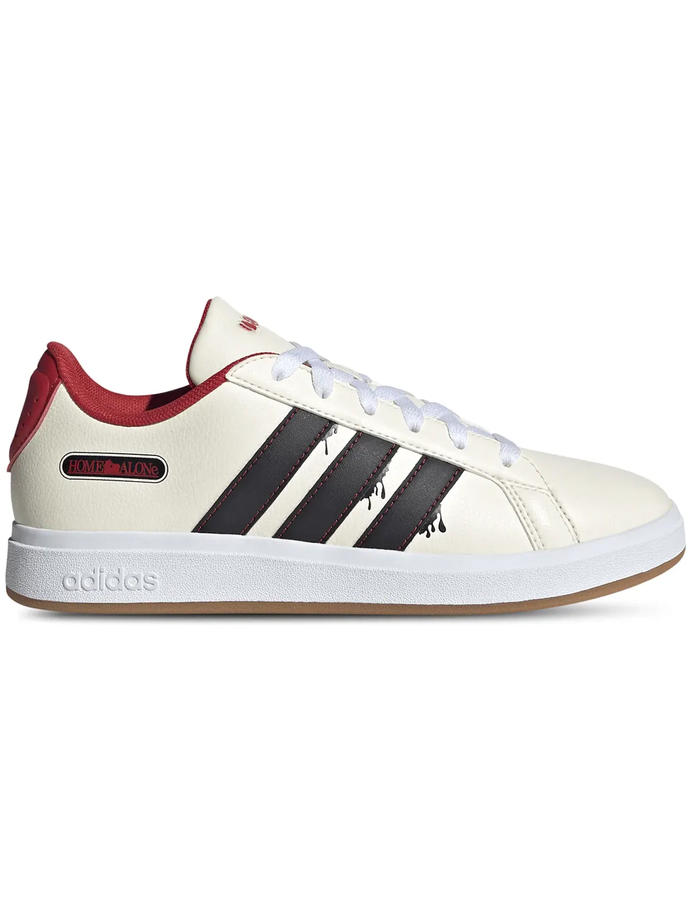 Детские кроссовки lifestyle с принтом Grand Court Adidas — изображение 1 из 1, кремовый/черный/красный