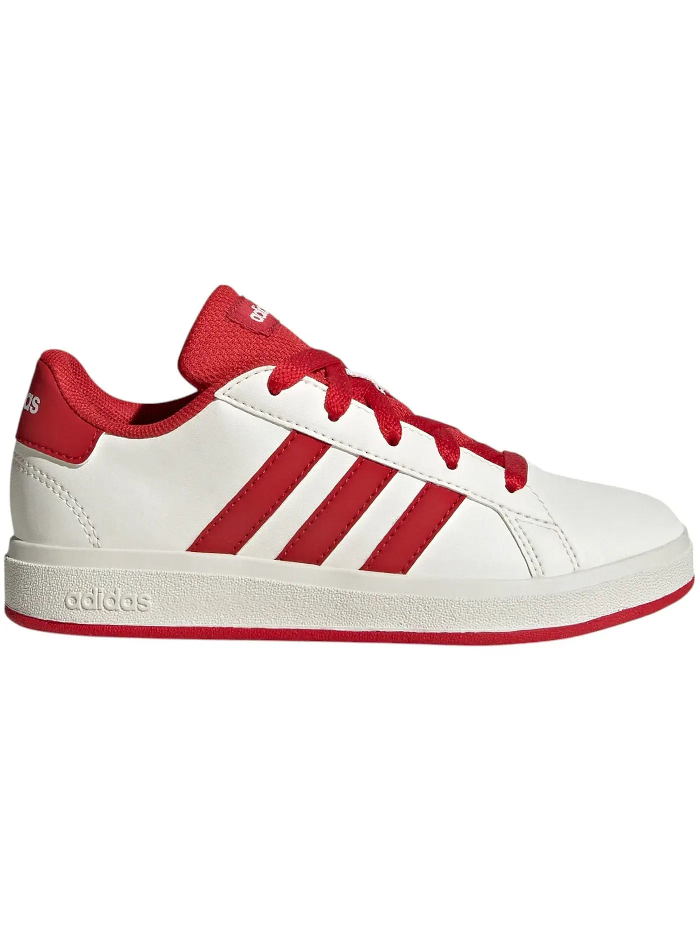 Детские кроссовки с классическим дизайном Adidas Grand Court Lifestyle — изображение 1 из 1, белый/красный/черный