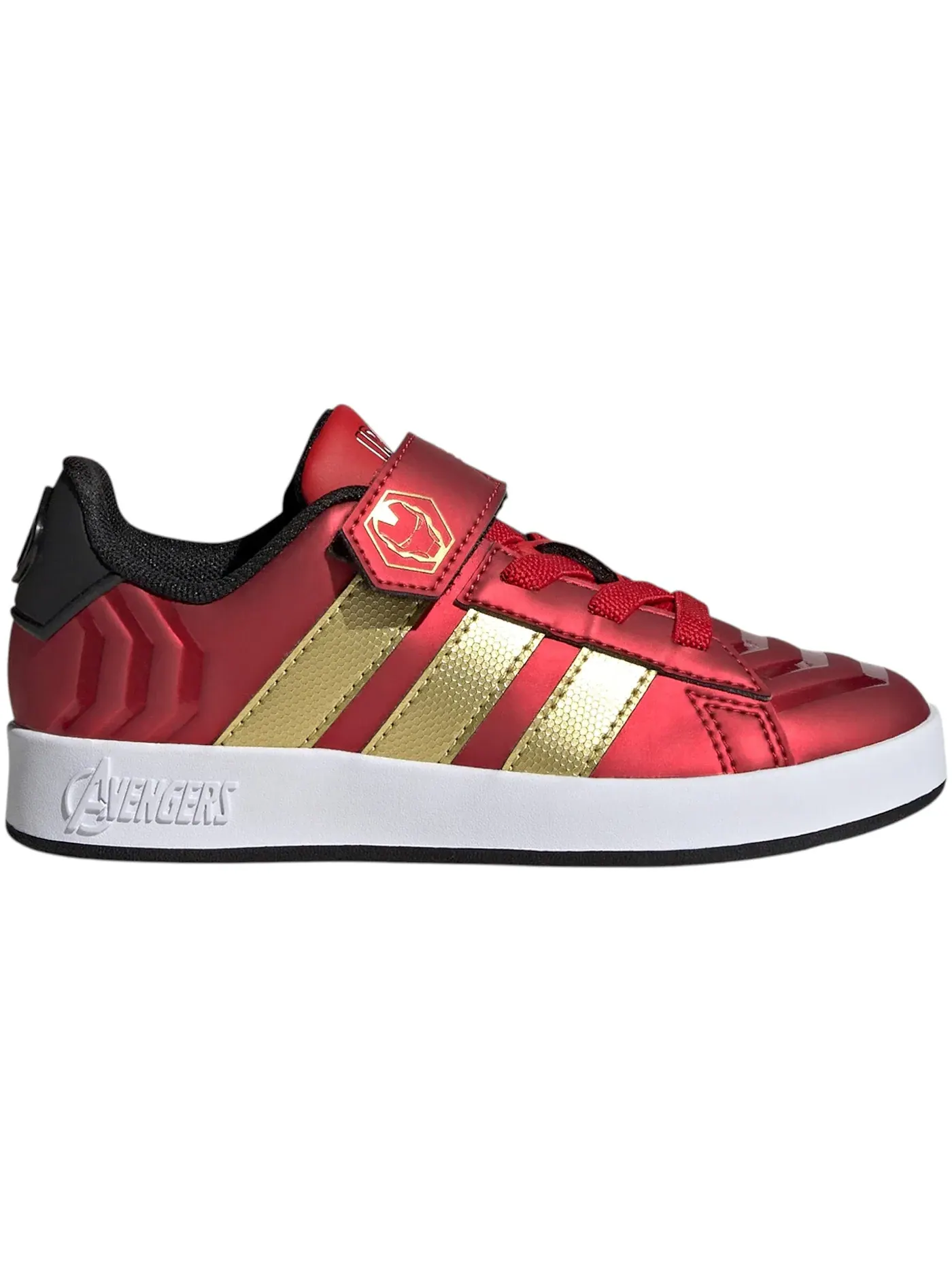 Детские кроссовки Lifestyle Adidas Grand Court Marvel Avengers Iron Man — изображение 1 из 1, золотистый/черный
