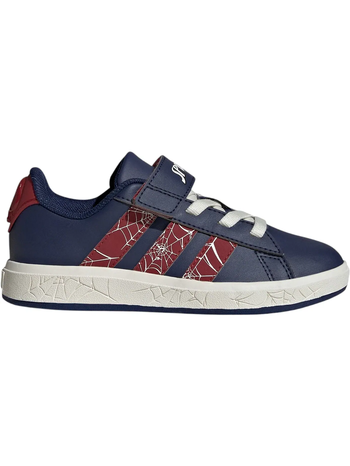 Детские кроссовки Lifestyle с принтом Marvel Spider-Man Adidas Grand Court — изображение 1 из 1, темный синий//белый