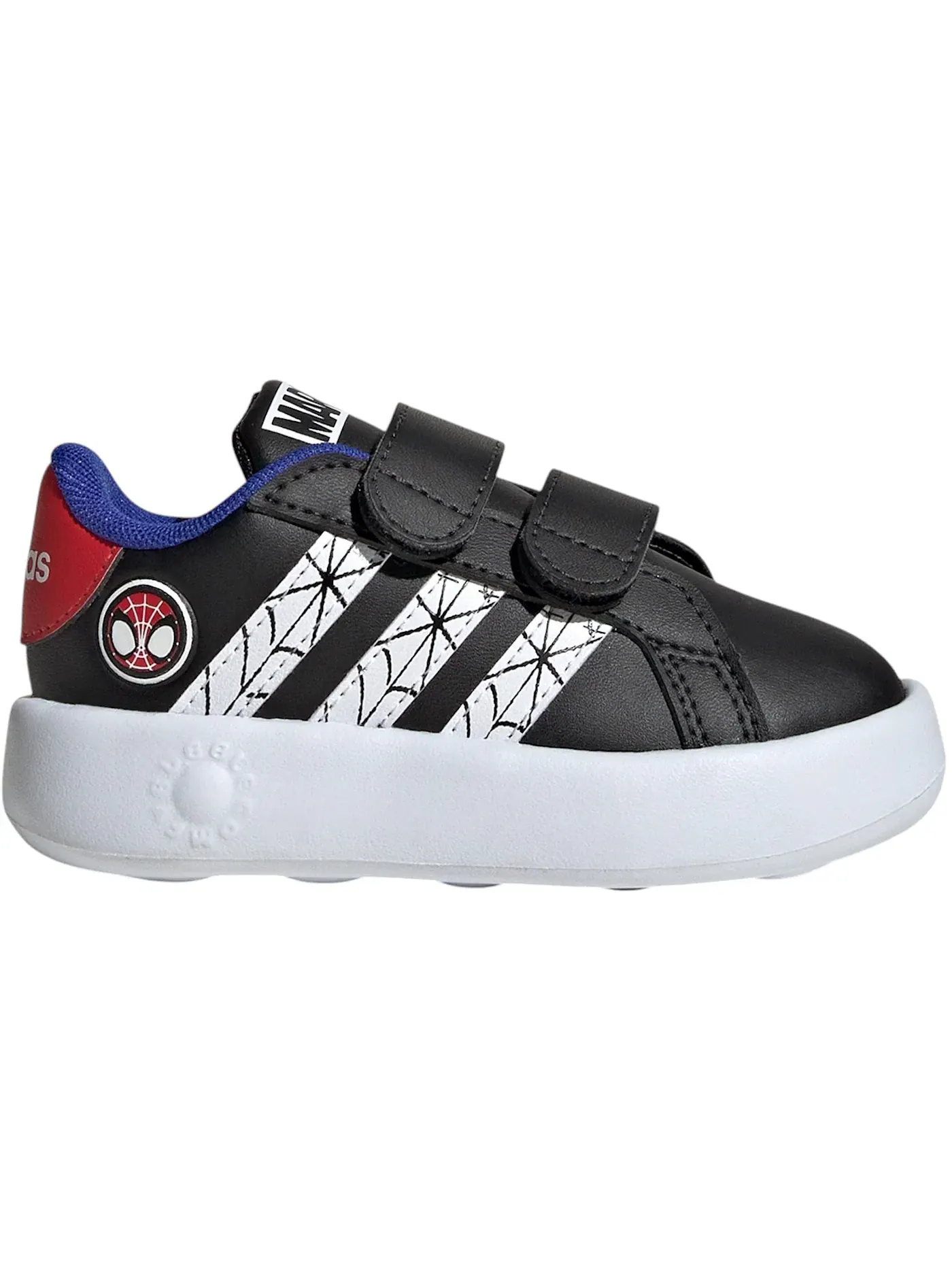 Детские кроссовки с принтом Adidas Grand Court Adidas — изображение 1 из 1, черный/белый/синий