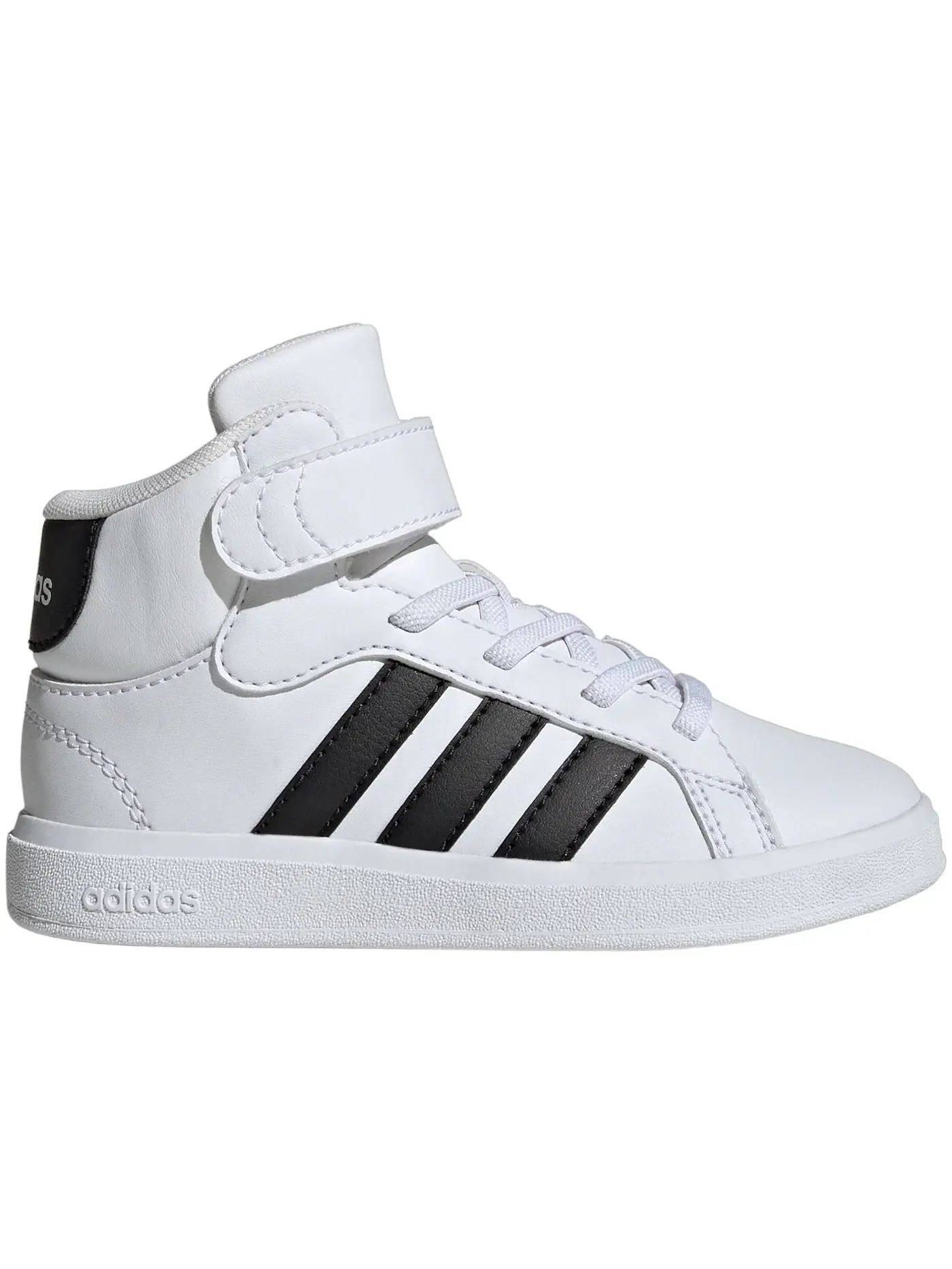 Детские кроссовки с высоким верхом Adidas Grand Court Mid — изображение 1 из 1, белый черный белый