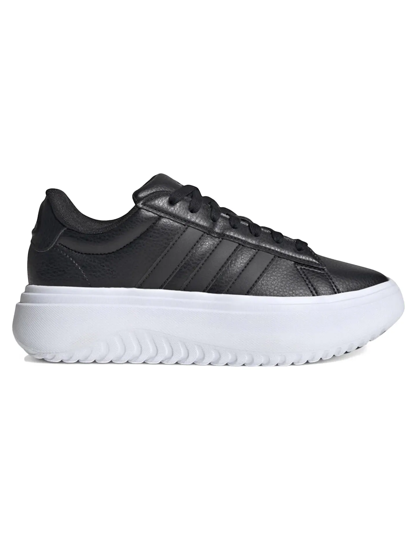Женские кроссовки повседневные Adidas Grand Court Platform — изображение 1 из 1, черный/черный