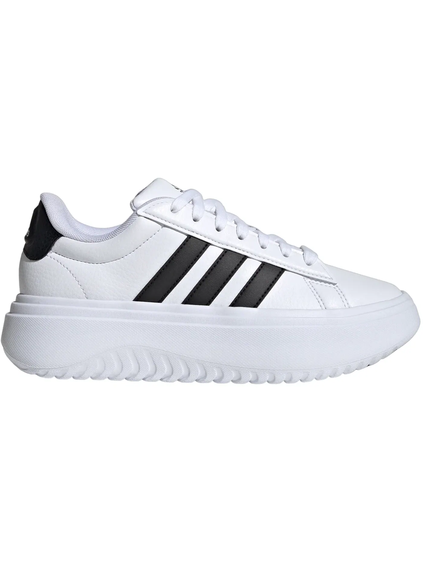 Женские кроссовки Lifestyle Grand Court Platform Adidas — изображение 1 из 1, белый черный черный