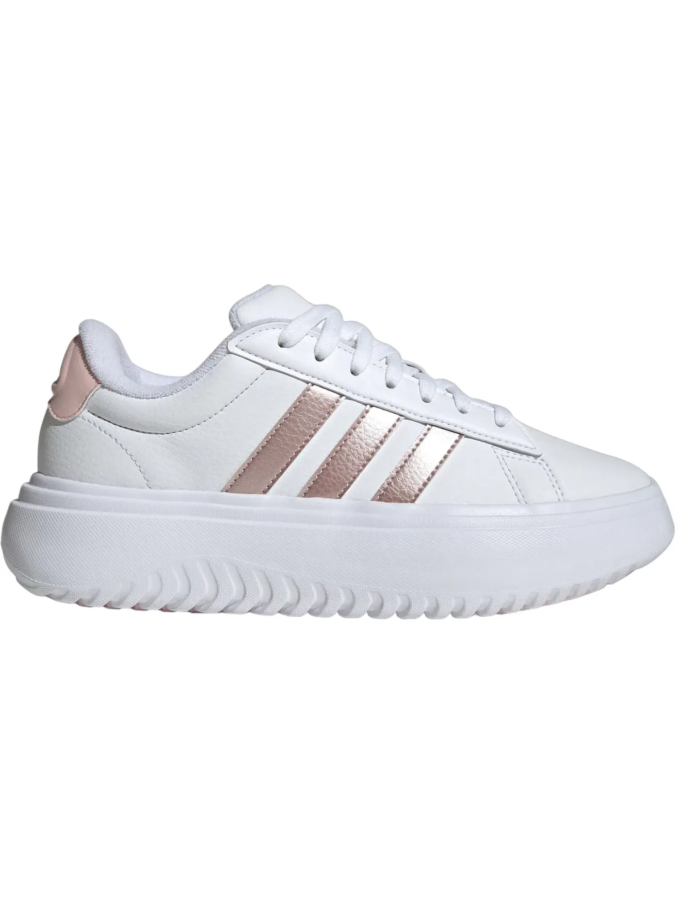 Женские кроссовки с платформой Adidas Grand Court Platform — изображение 1 из 1, белый/розовый/розовый