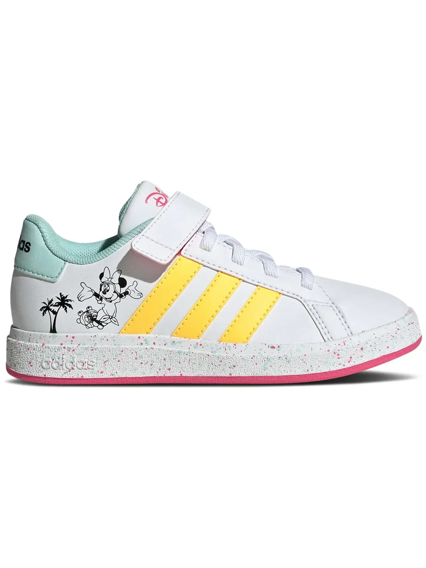 Детские кроссовки с ремешком Grand Court Strap Adidas — изображение 1 из 1, белый