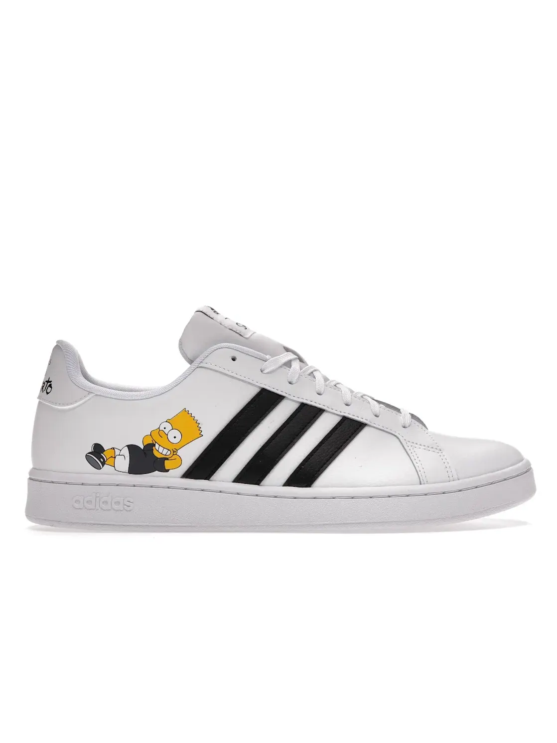 Мужские кроссовки Lifestyle Grand Court Adidas — изображение 1 из 4, белый/черный/белый