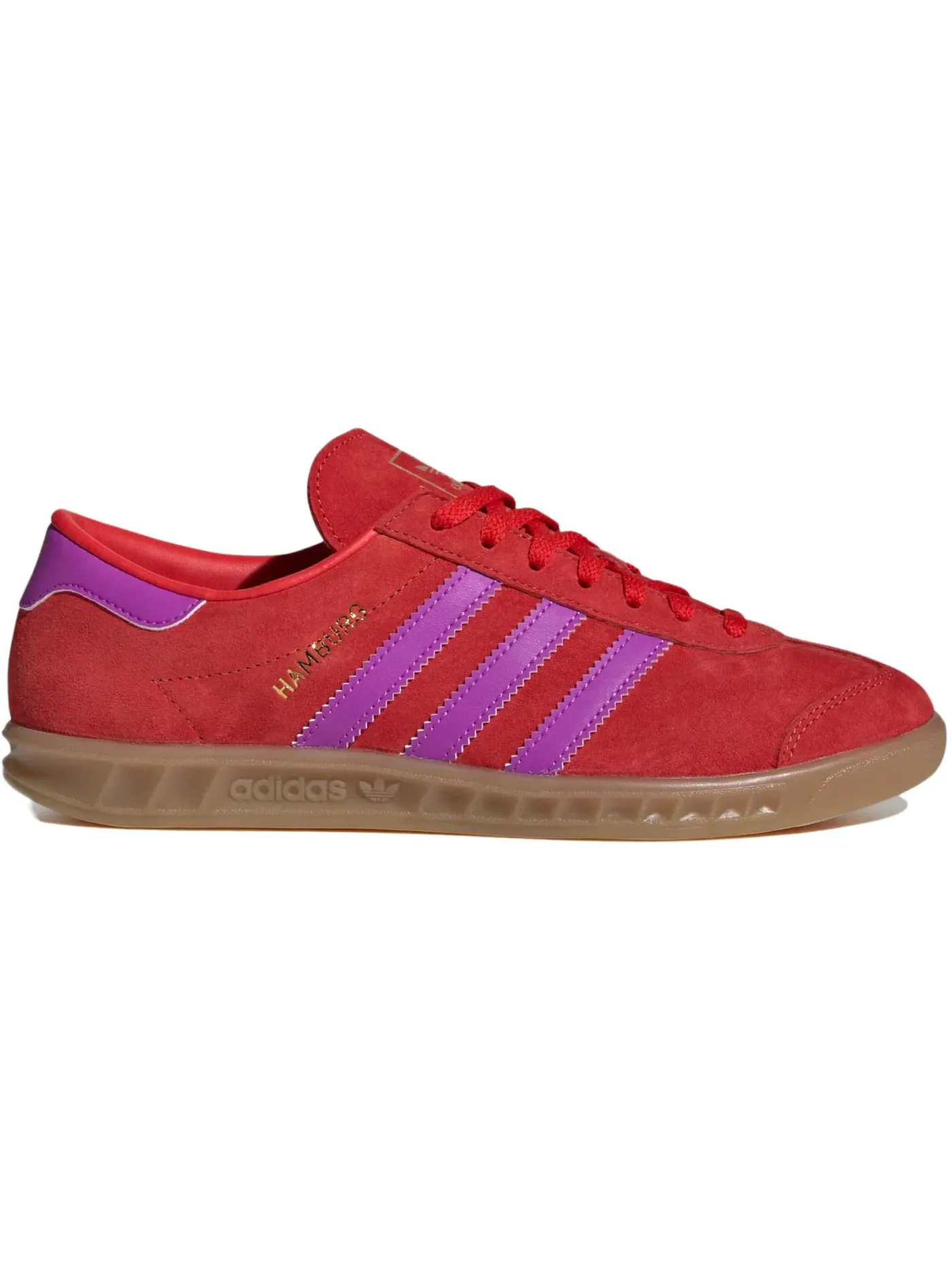 Женские кроссовки lifestyle Adidas Hamburg — изображение 1 из 1, красный/фиолетовый
