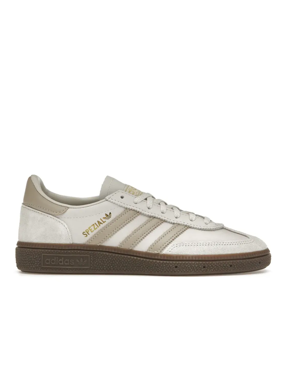 Женские кроссовки с замшевыми накладками Adidas Handball Spezial — изображение 1 из 4, бежевый