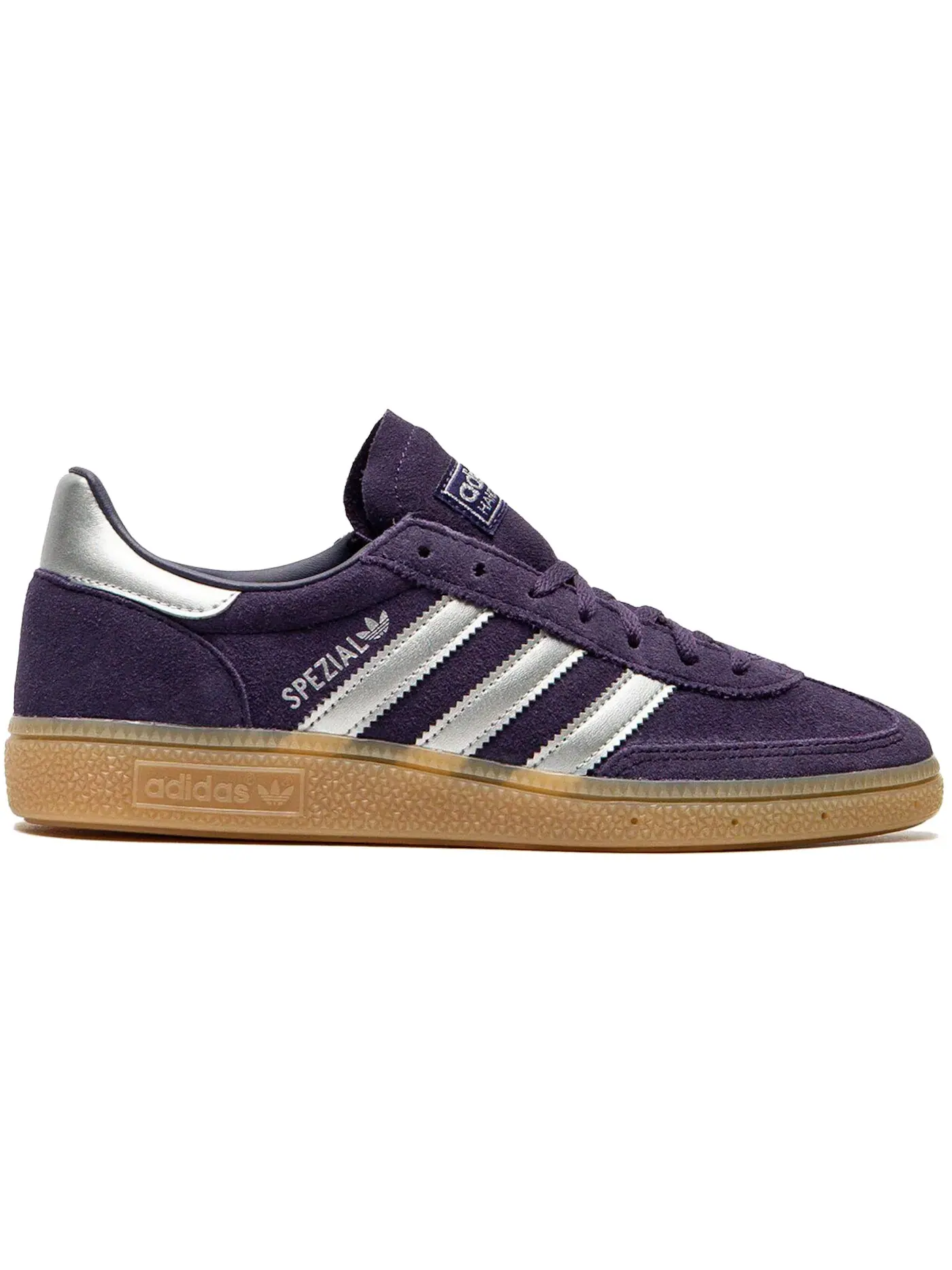 Женские кроссовки замшевые Adidas Handball Spezial — изображение 1 из 1, серебристый металлик