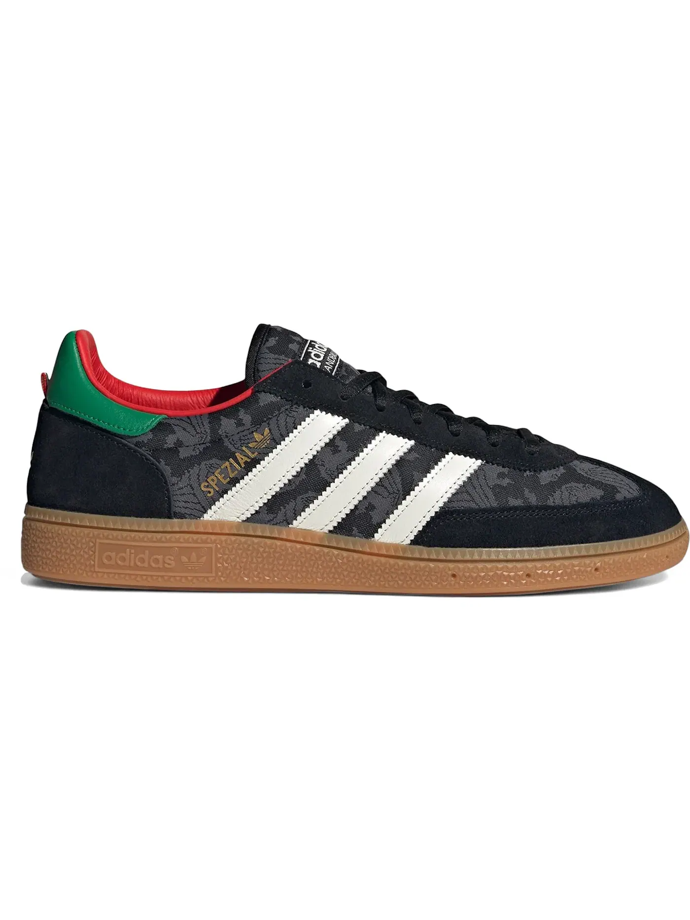 Мужские кроссовки с замшевым верхом Adidas Handball Spezial — изображение 1 из 1, черный белый зеленый