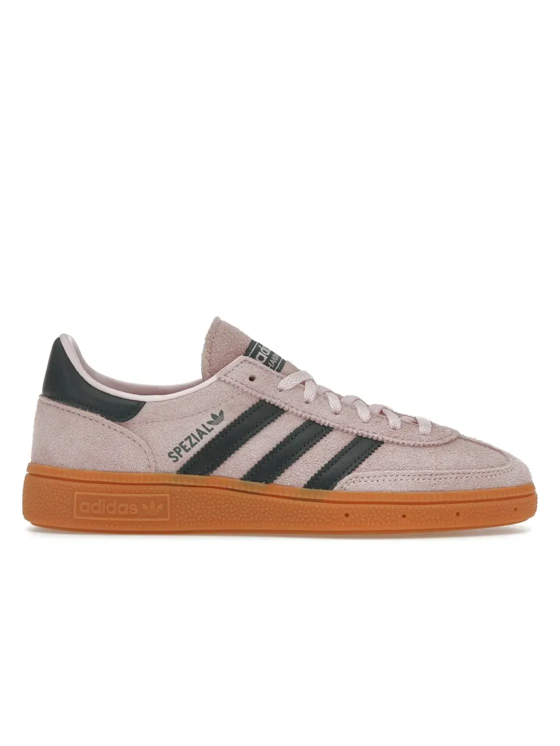Женские кроссовки на шнуровке с замшевым и кожаным верхом Adidas Handball Spezial — изображение 1 из 4, прозрачный розовый