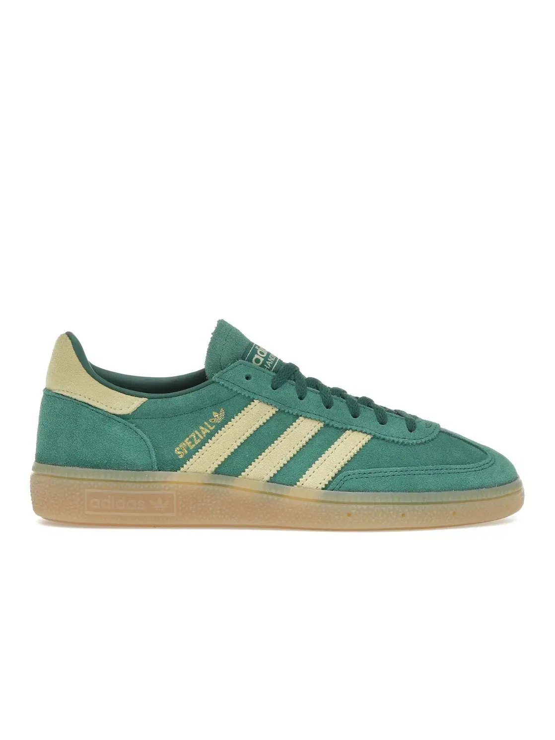 Женские кроссовки в стиле ретро Adidas Handball Spezial — изображение 1 из 4, зеленый/желтый