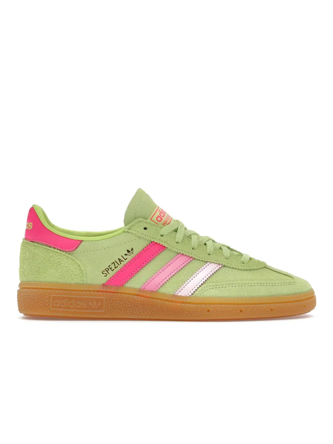Женские кроссовки Lifestyle Adidas Handball Spezial — изображение 1 из 4, зеленый/розовый