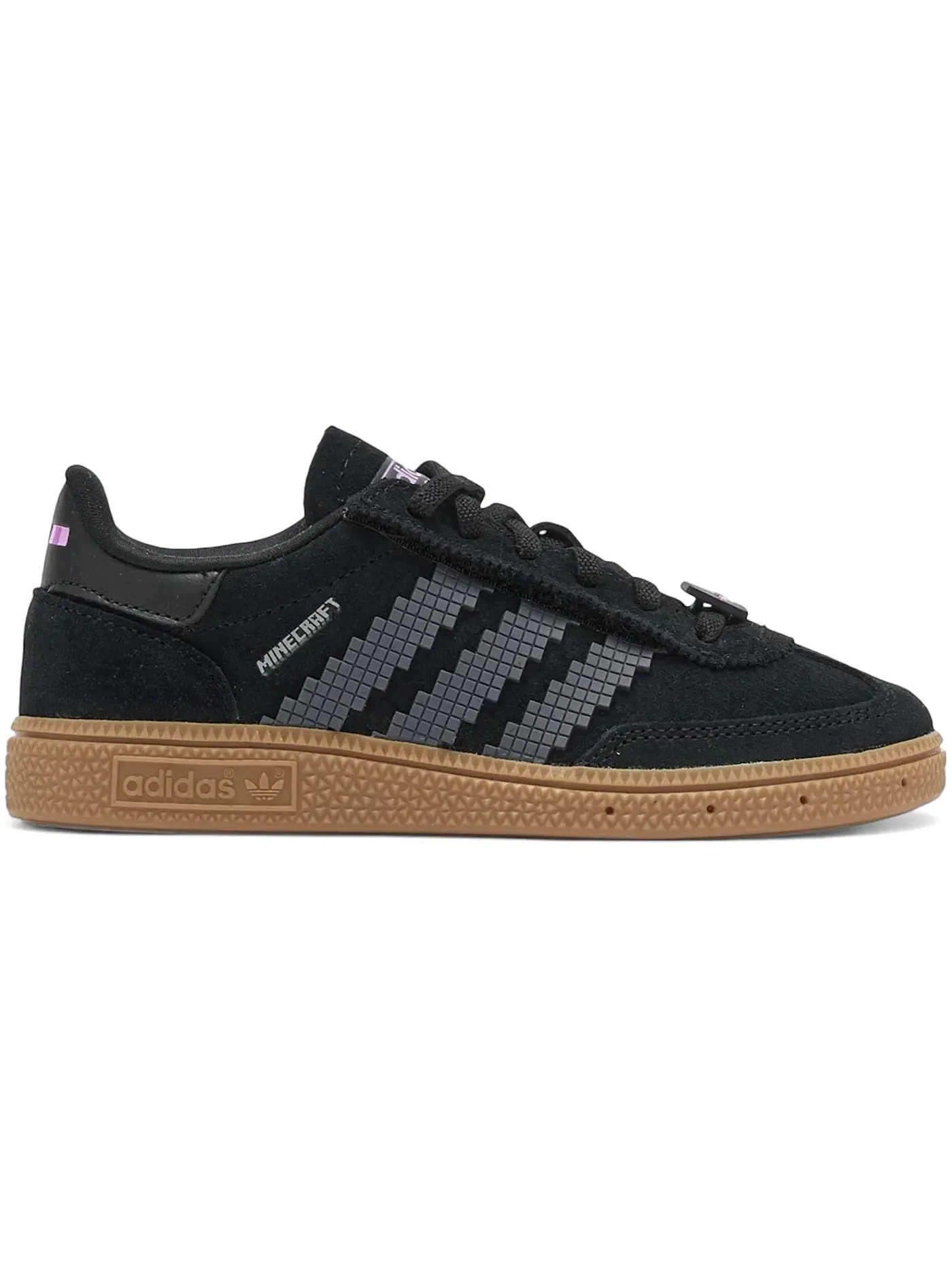 Детские кроссовки Lifestyle с принтом Adidas Handball Spezial Minecraft Enderman — изображение 1 из 1, черный