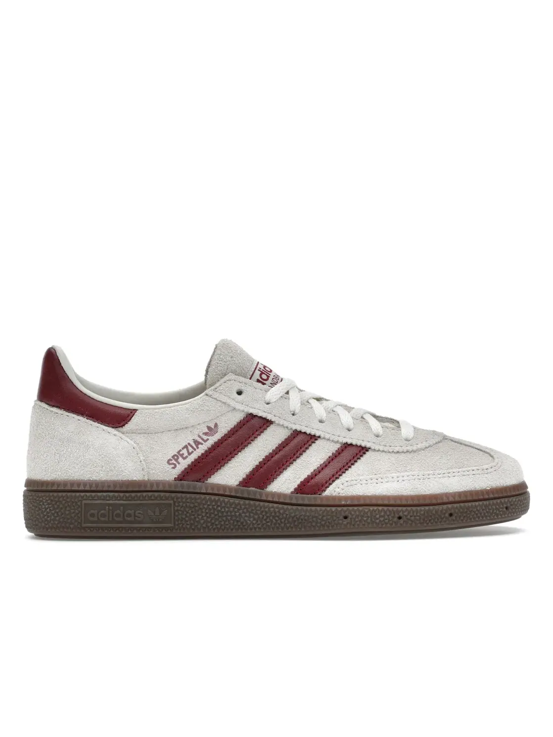 Женские кроссовки с замшевым верхом Adidas Handball Spezial — изображение 1 из 4, белый/бордовый