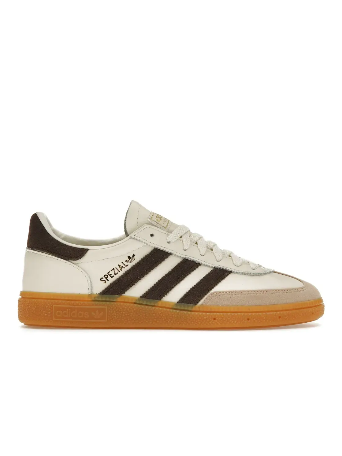 Мужские кроссовки lifestyle с замшевым верхом Adidas Handball Spezial — изображение 1 из 4, белый темный коричневый