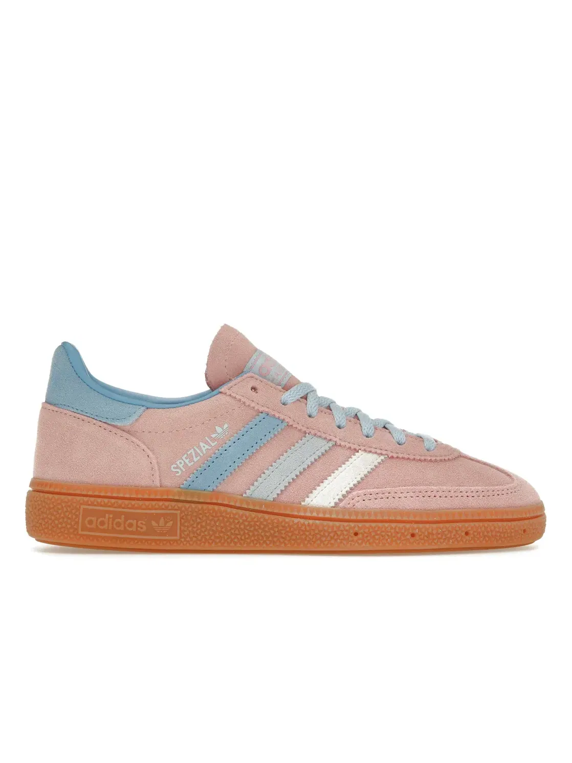 Женские кроссовки с замшевым верхом Adidas Handball Spezial — изображение 1 из 4, розовый светлый синий