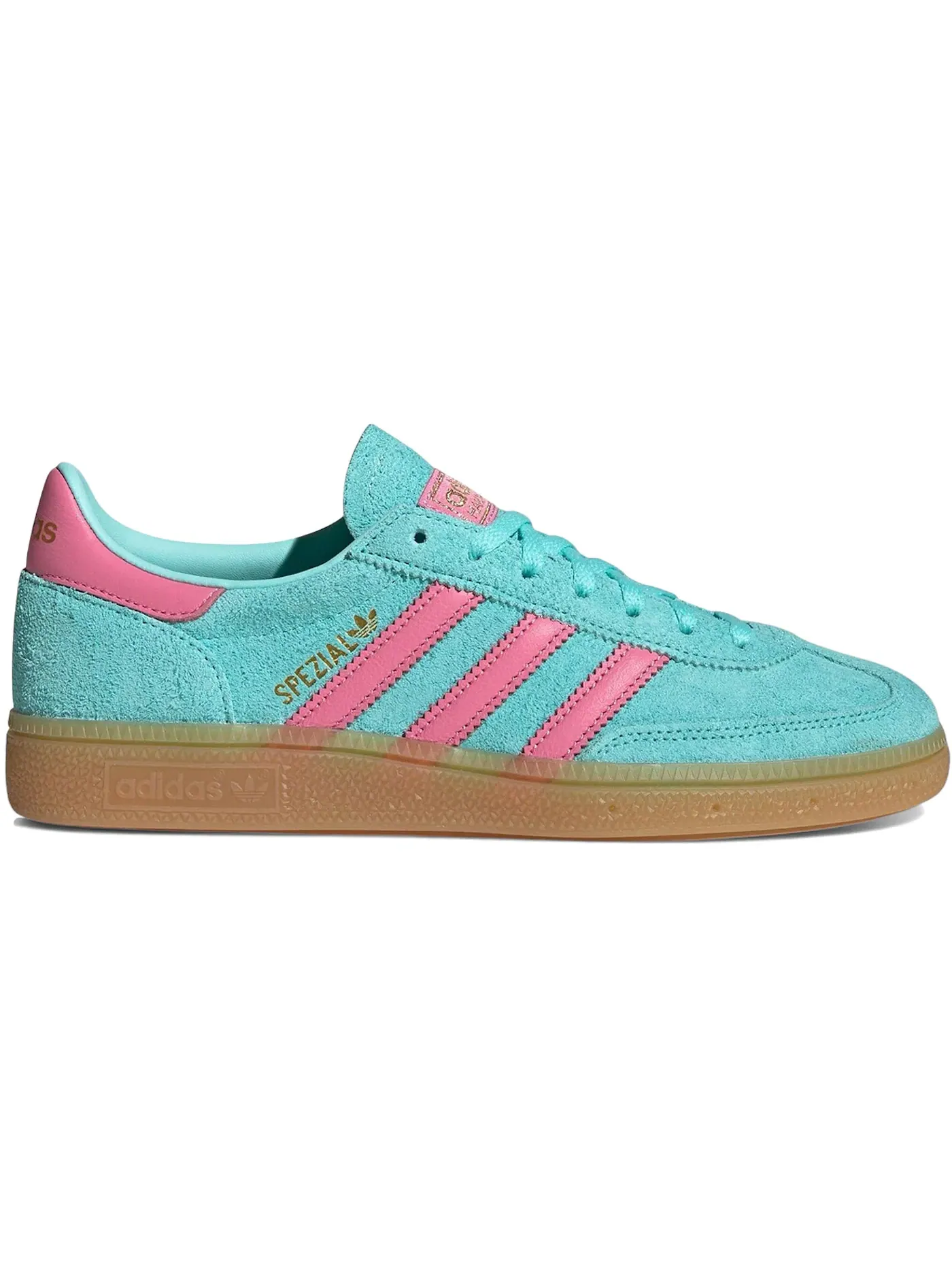 Женские кроссовки с замшевым верхом Adidas Handball Spezial — изображение 1 из 1, голубой синий розовый