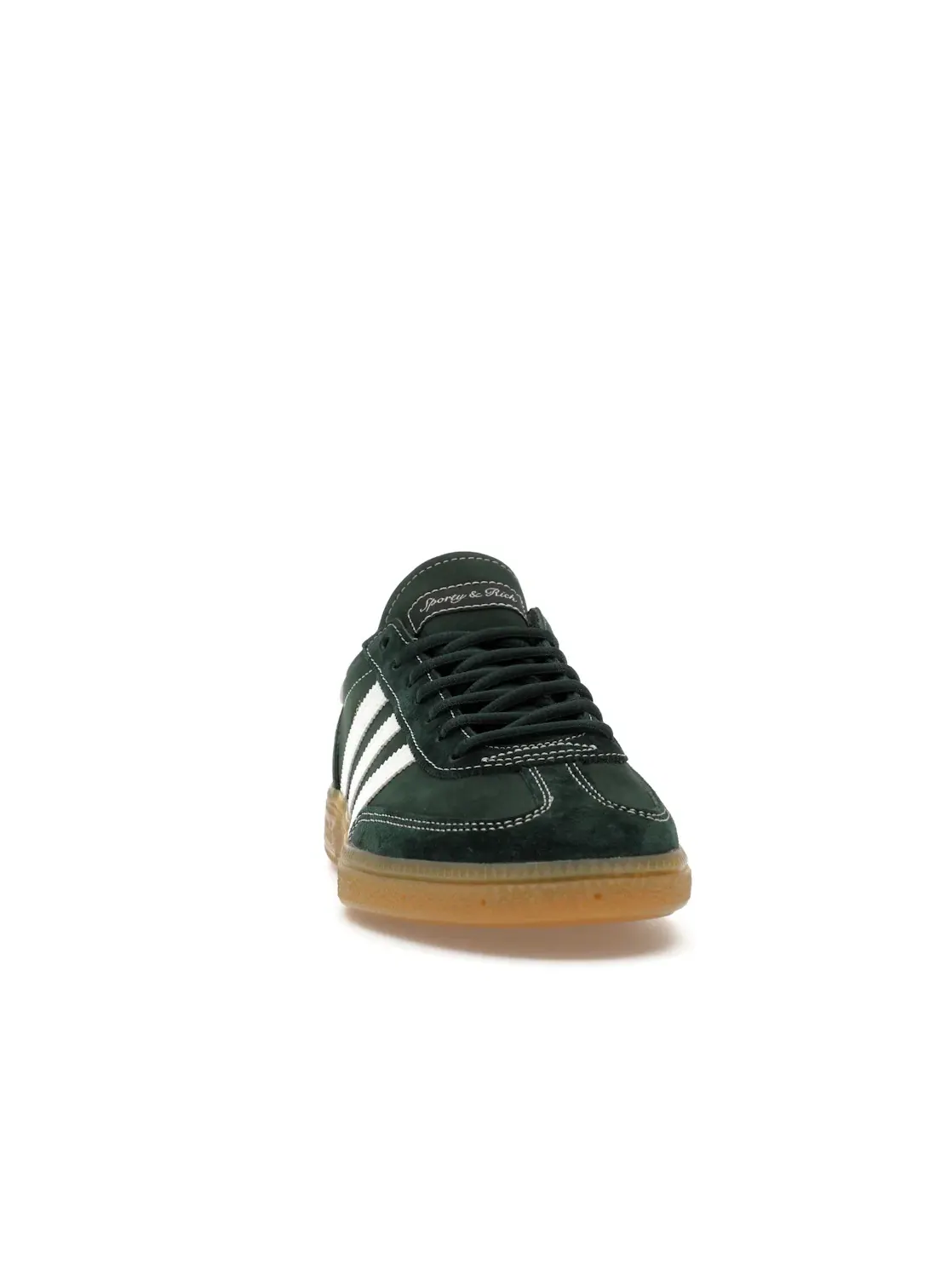 Мужские кроссовки с замшевым верхом Adidas Handball Spezial Sporty & Rich — изображение 2 из 4, темный зеленый/белый