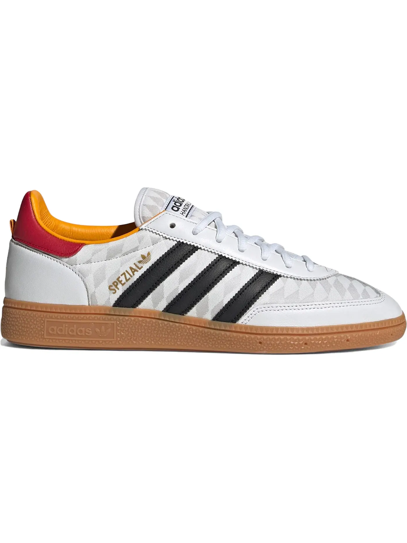 Мужские кроссовки с замшевым верхом Adidas Handball Spezial — изображение 1 из 1, белый/черный/красный