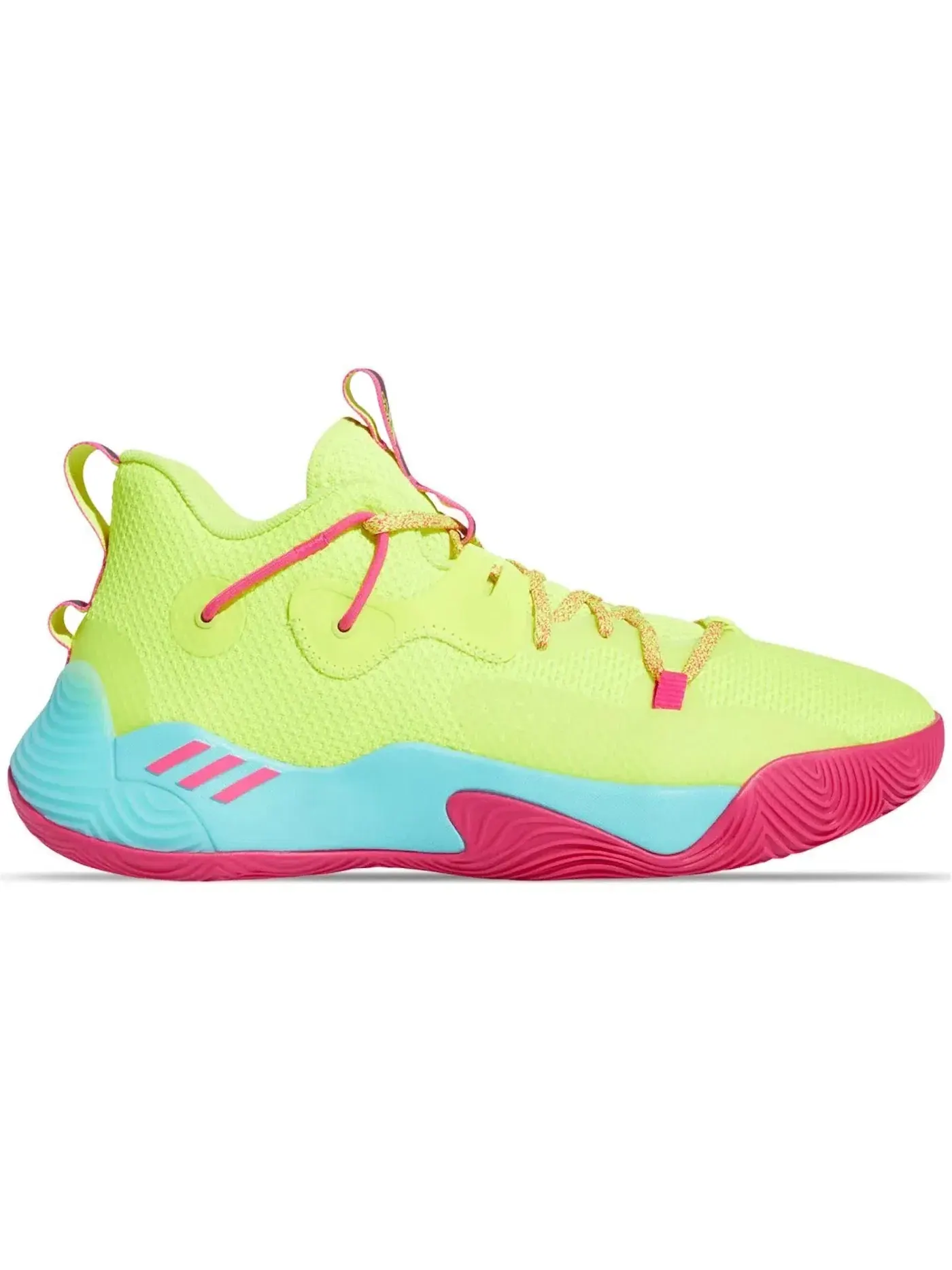 Мужские кроссовки для баскетбола Adidas Harden Stepback 3 — изображение 1 из 1, желтый/розовый/черный