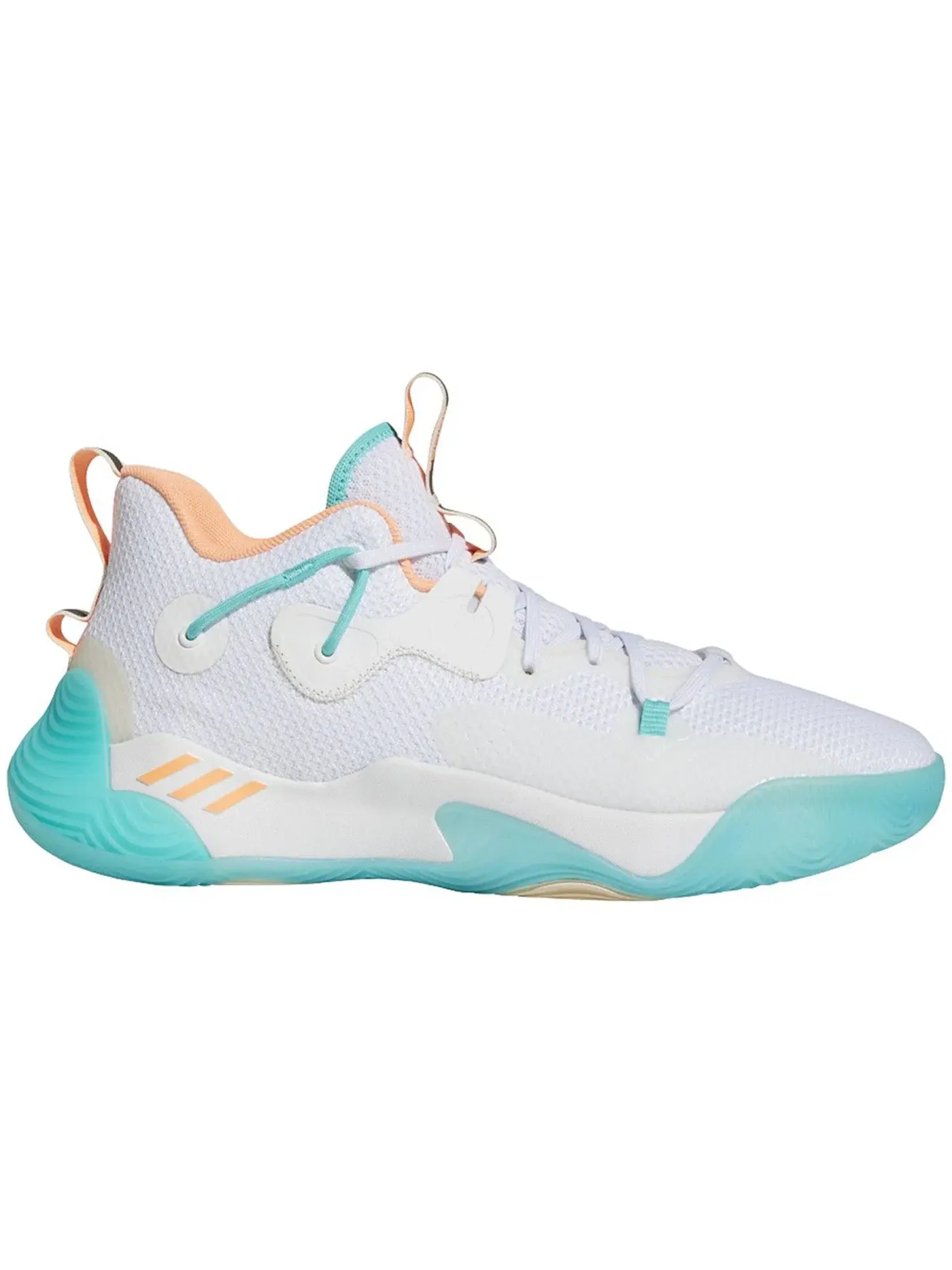 Мужские баскетбольные кроссовки с принтом Adidas Harden Stepback 3 — изображение 1 из 1, белый/оранжевый