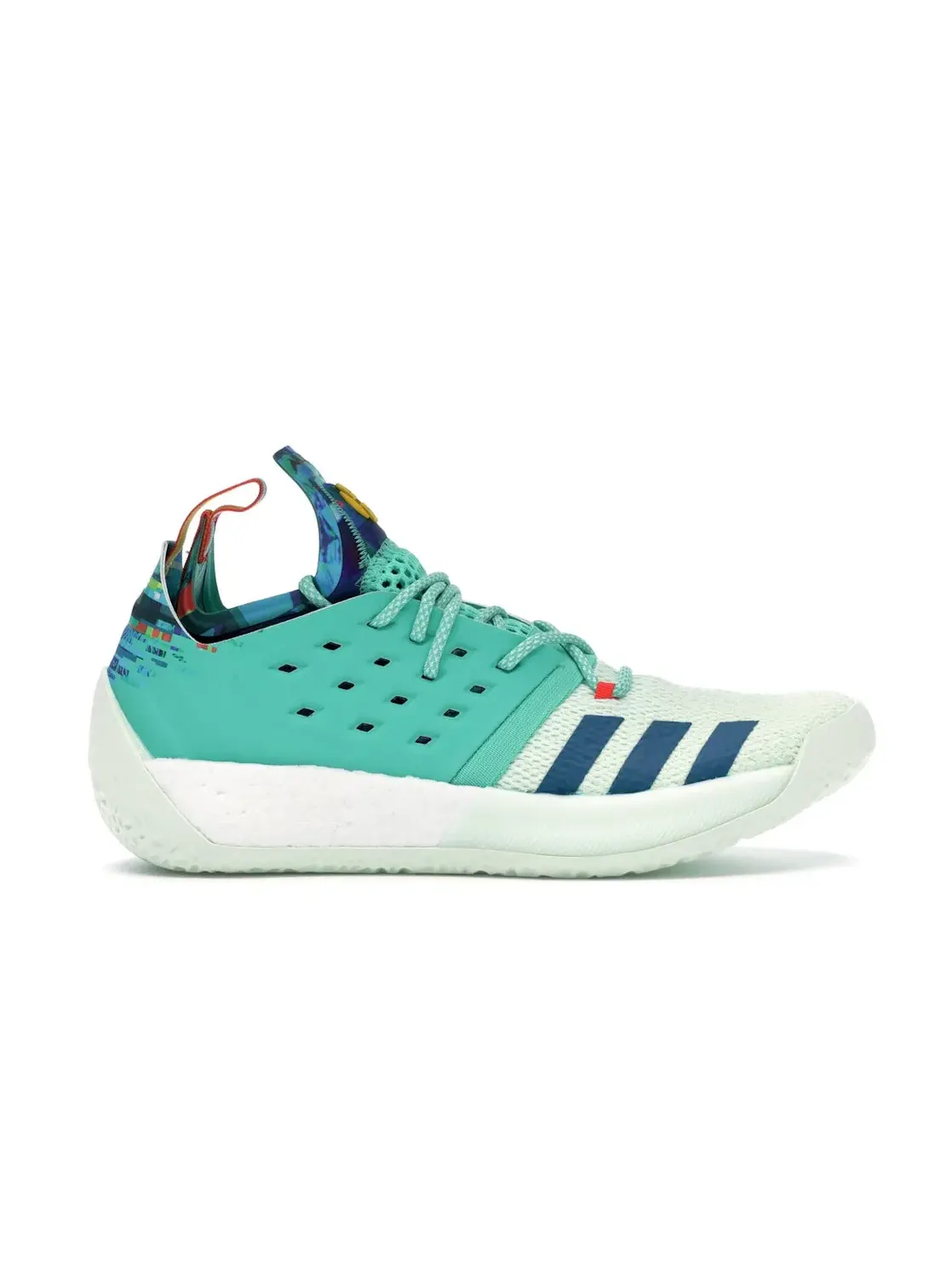 Мужские баскетбольные кроссовки с амортизацией Boost Adidas Harden Vol. 2 — изображение 1 из 4, белый/зеленый/мульти