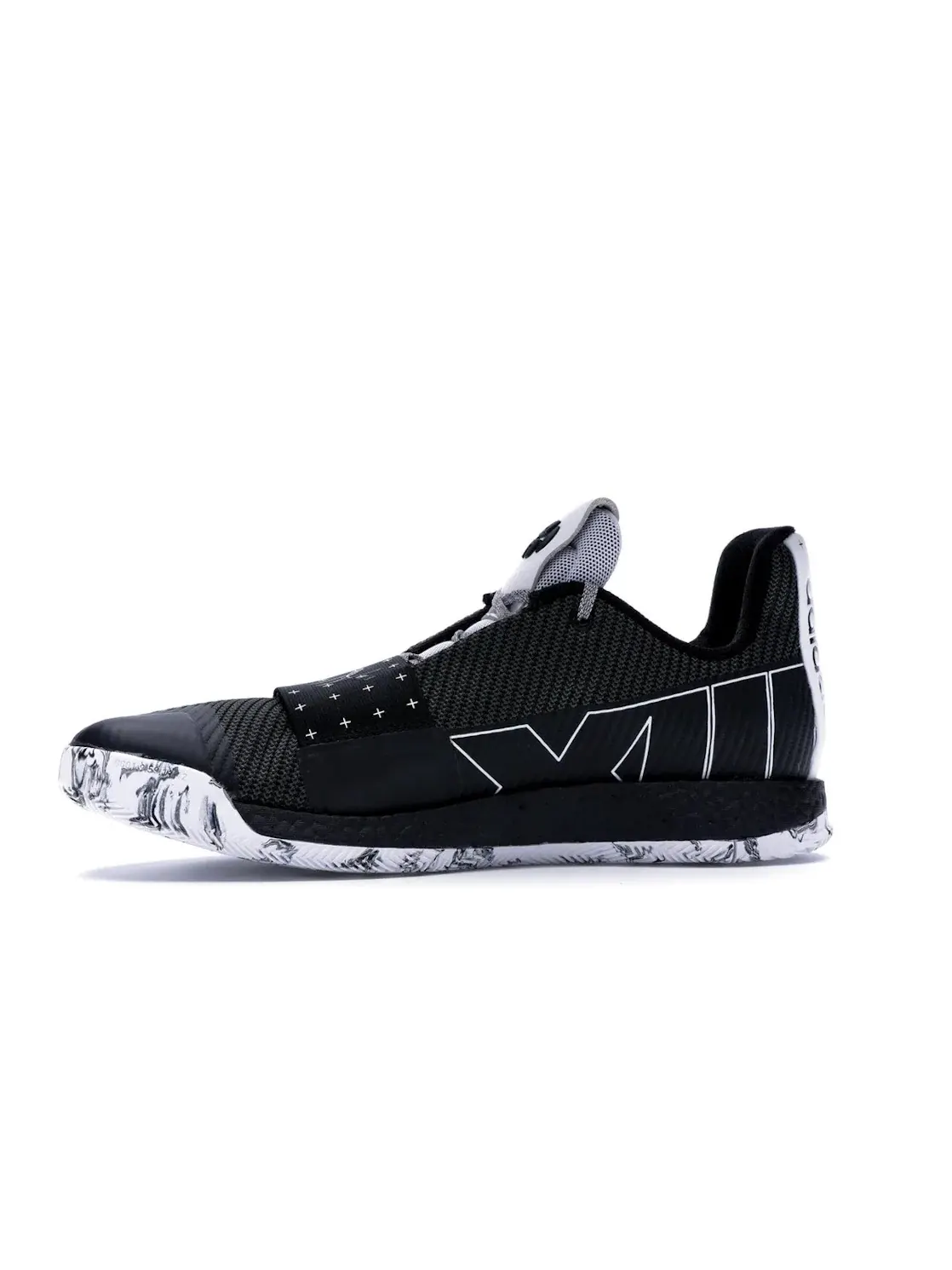 Мужские кроссовки с технологией Boost Adidas Harden Vol. 3 — изображение 3 из 4, черный/белый/серый