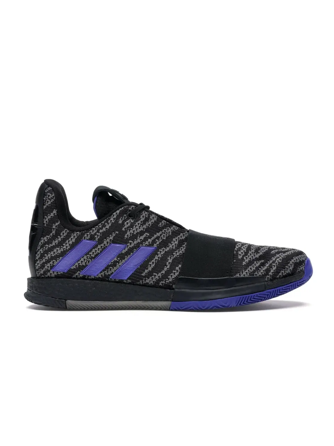 Мужские баскетбольные кроссовки с поддержкой Harden Vol. 3 Adidas — изображение 1 из 4, черный/синий/серый