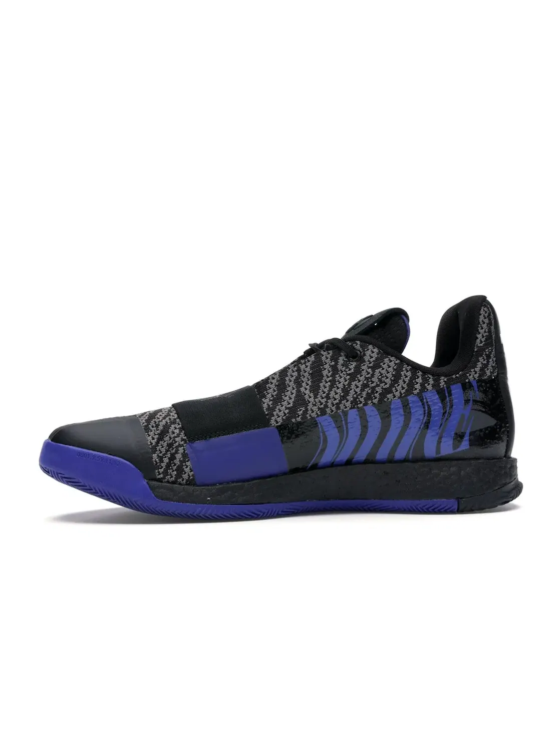 Мужские баскетбольные кроссовки с поддержкой Harden Vol. 3 Adidas — изображение 3 из 4, черный/синий/серый