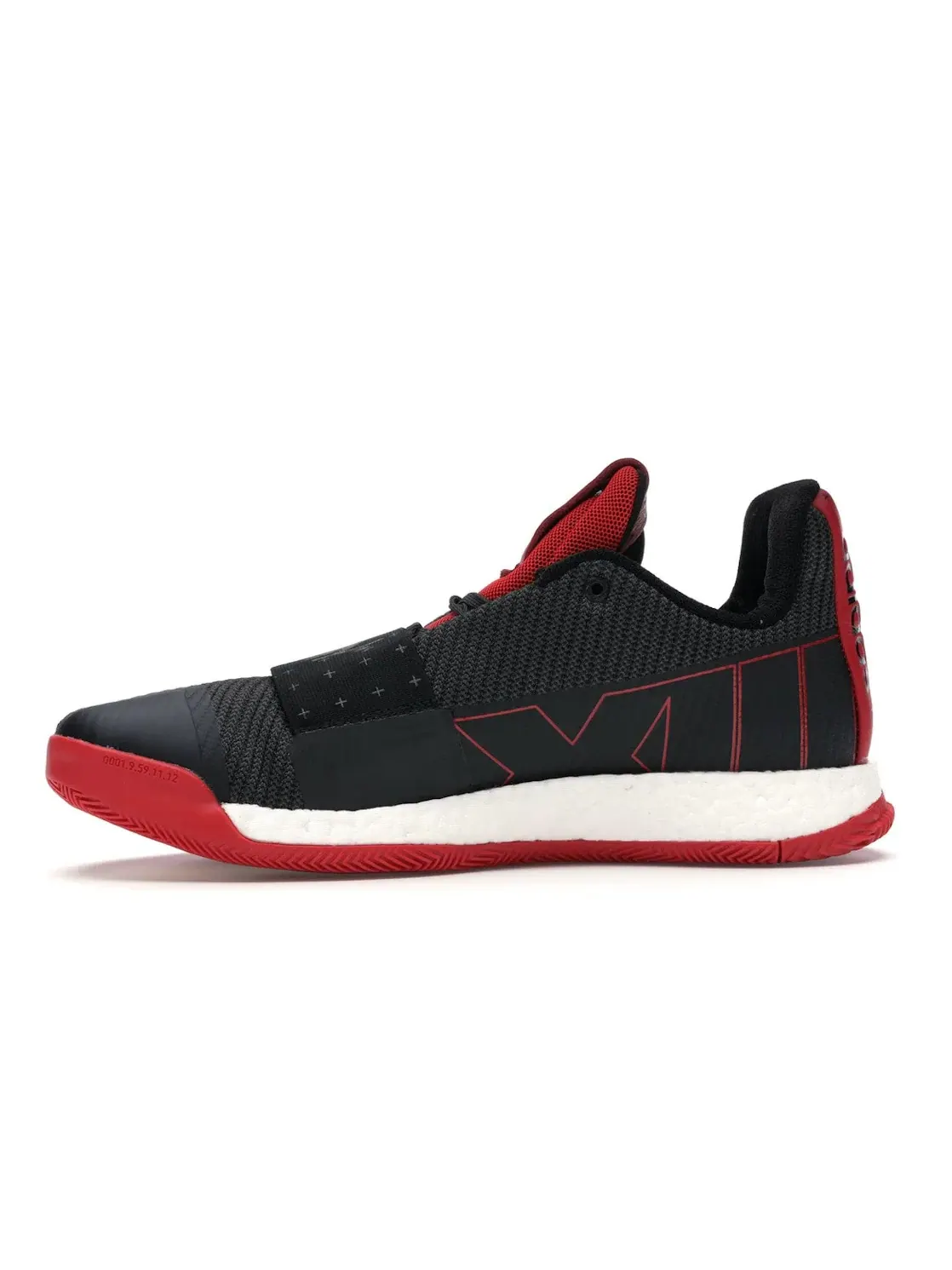 Мужские кроссовки для баскетбола с поддержкой Adidas Harden Vol. 3 — изображение 3 из 4, черный/серый