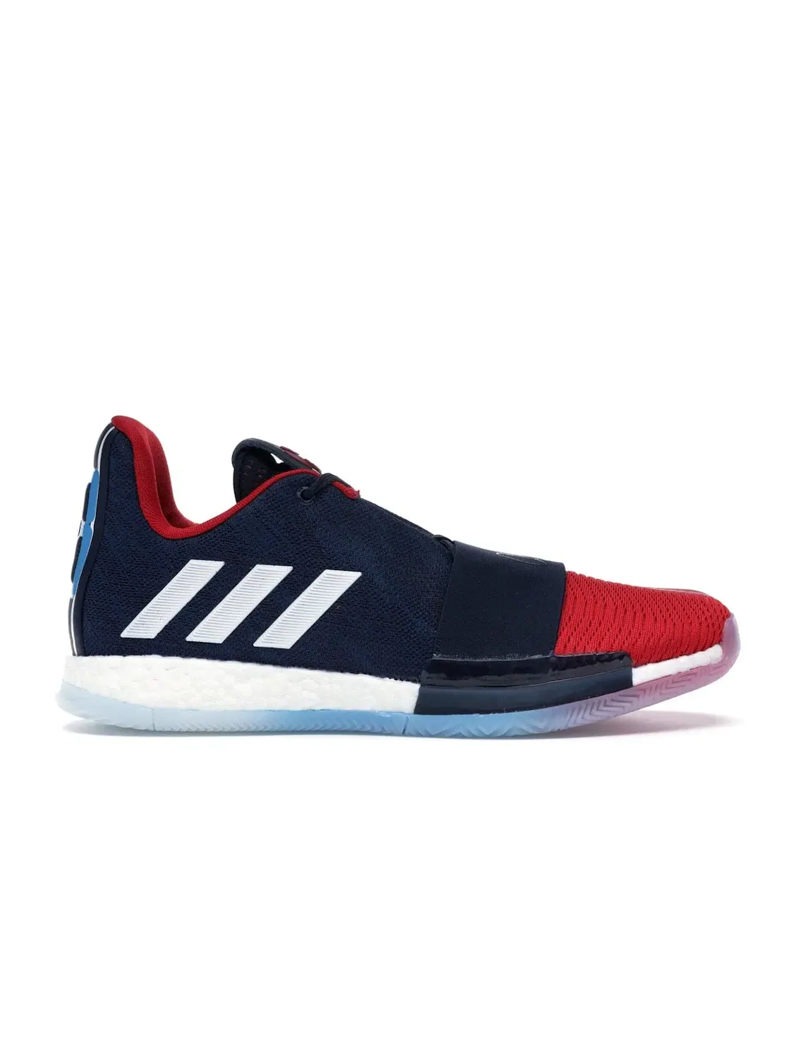 Мужские баскетбольные кроссовки с технологией Boost Harden Vol. 3 Adidas — изображение 1 из 4, темно-синий/красный