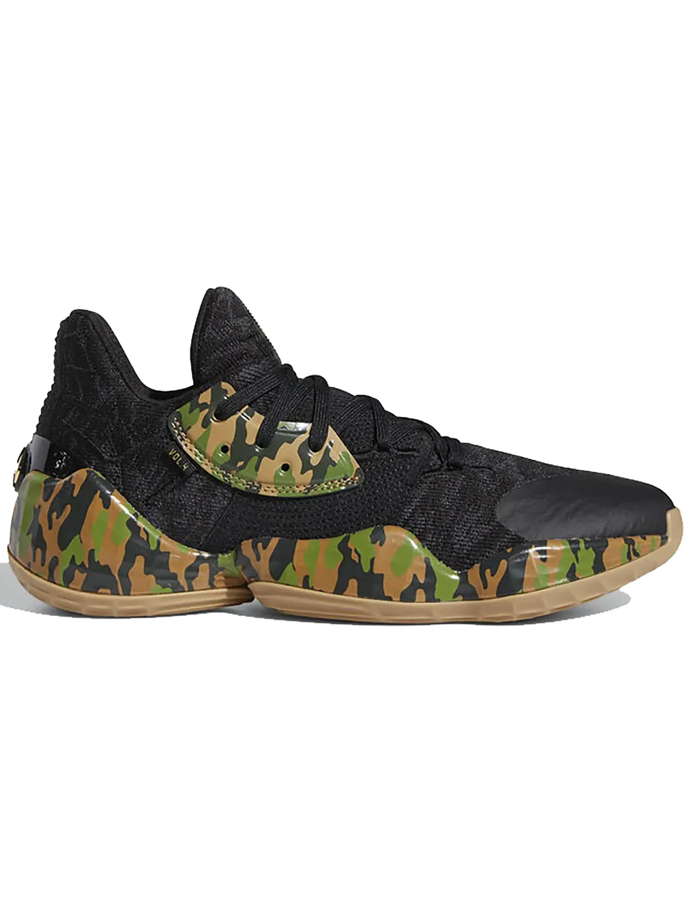 Мужские кроссовки с принтом Adidas Harden Vol. 4 — изображение 1 из 1, черный/оливковый