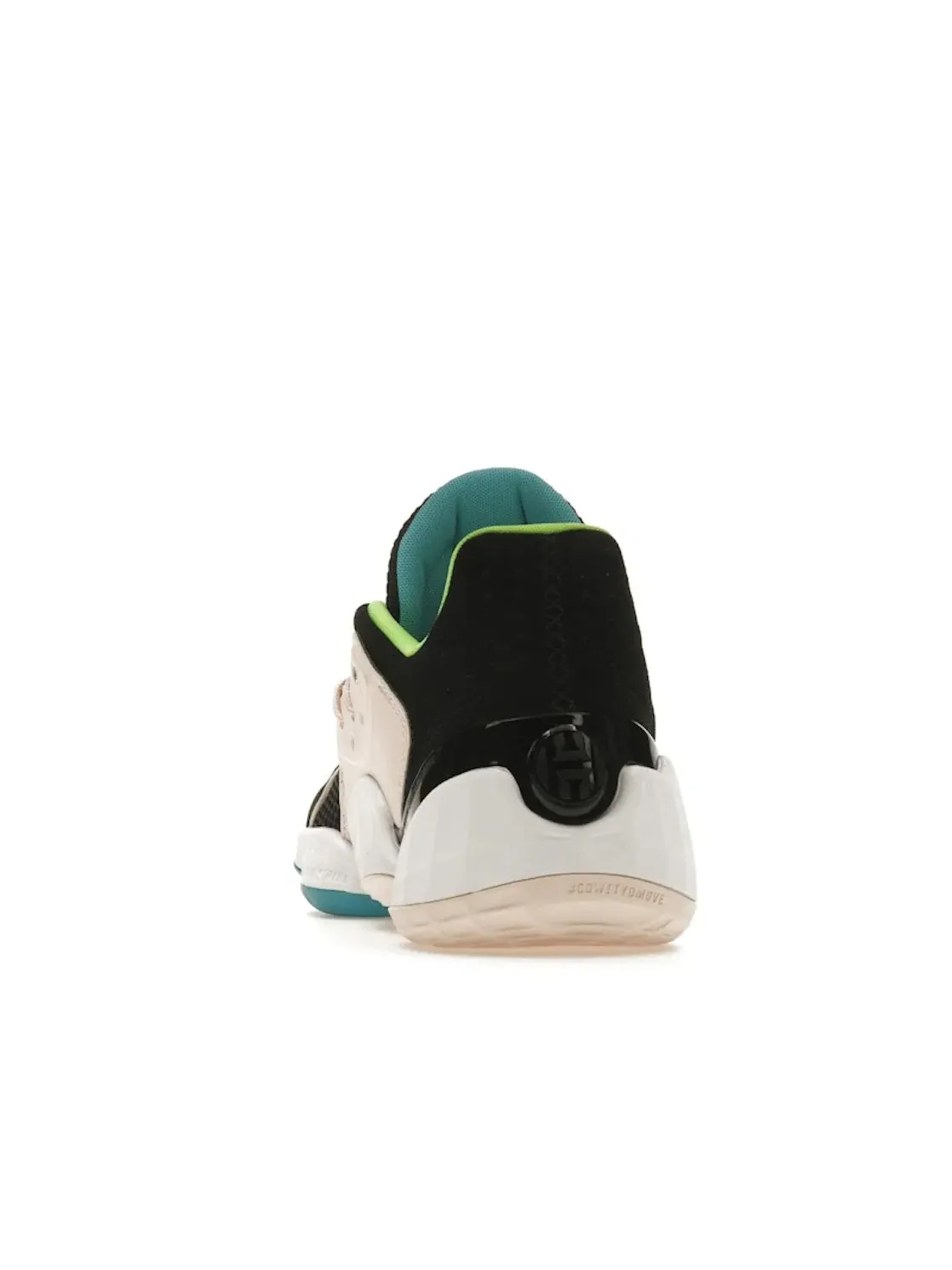 Мужские кроссовки для баскетбола Adidas Harden Vol. 4 — изображение 4 из 4, черный/розовый/зеленый