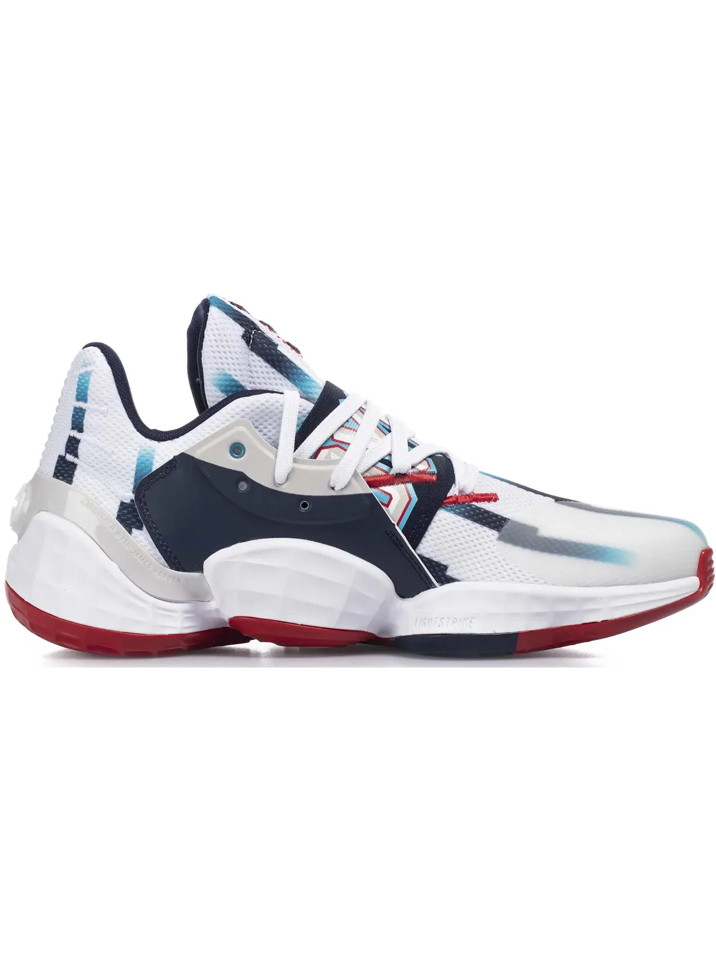 Мужские кроссовки для баскетбола Adidas Harden Vol. 4 — изображение 1 из 1, белый/темно-синий