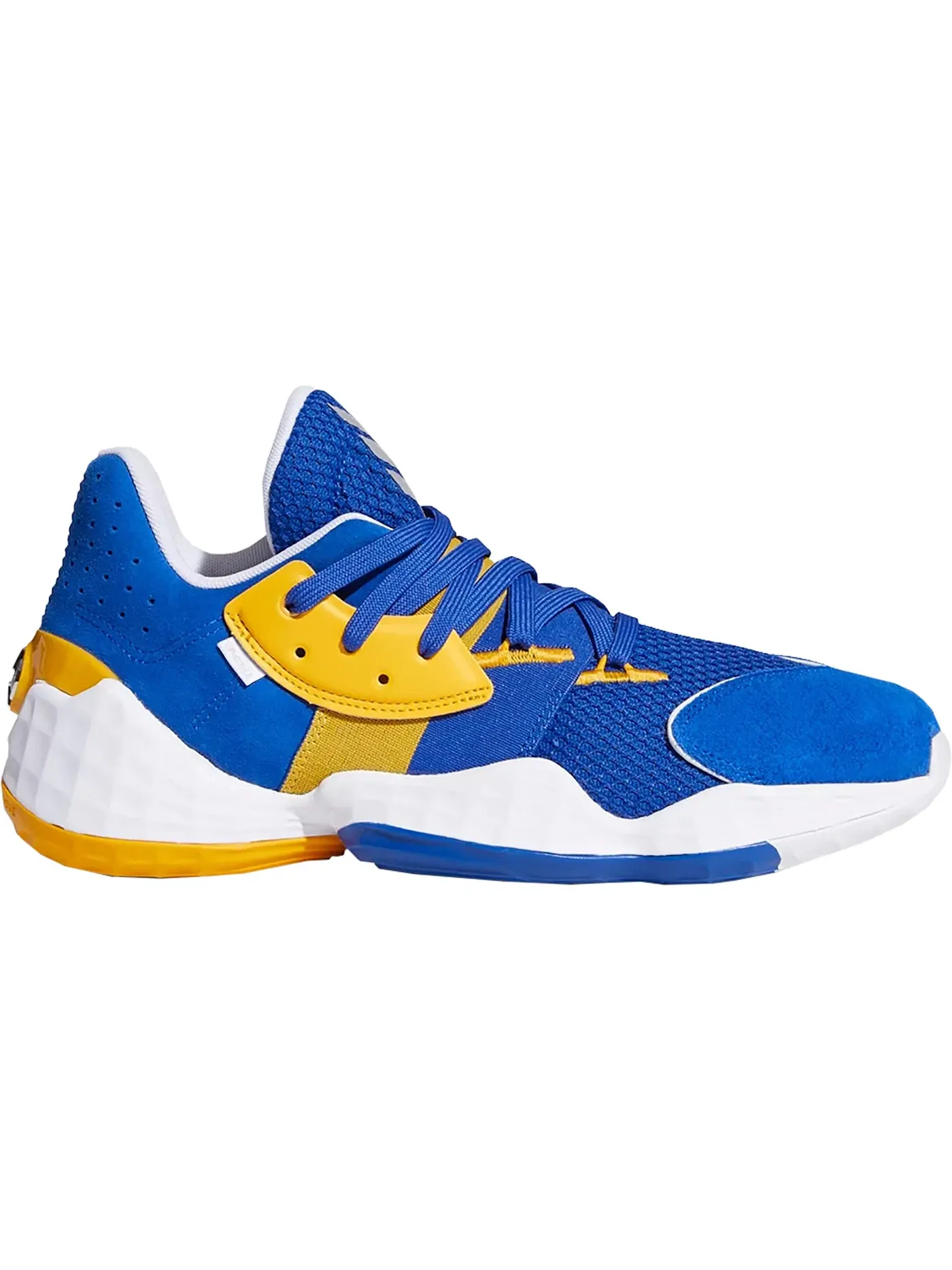 Мужские кроссовки для баскетбола Harden Vol. 4 Adidas — изображение 1 из 1, синий/золотистый/белый